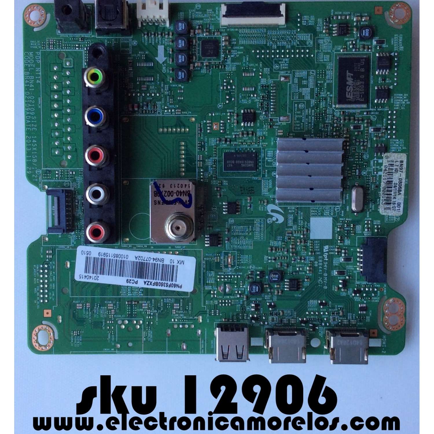 MAIN / SAMSUNG BN94-07702A / BN97-08068A / BN41-02109A / MODELO PN60F5350BFXZA TS02