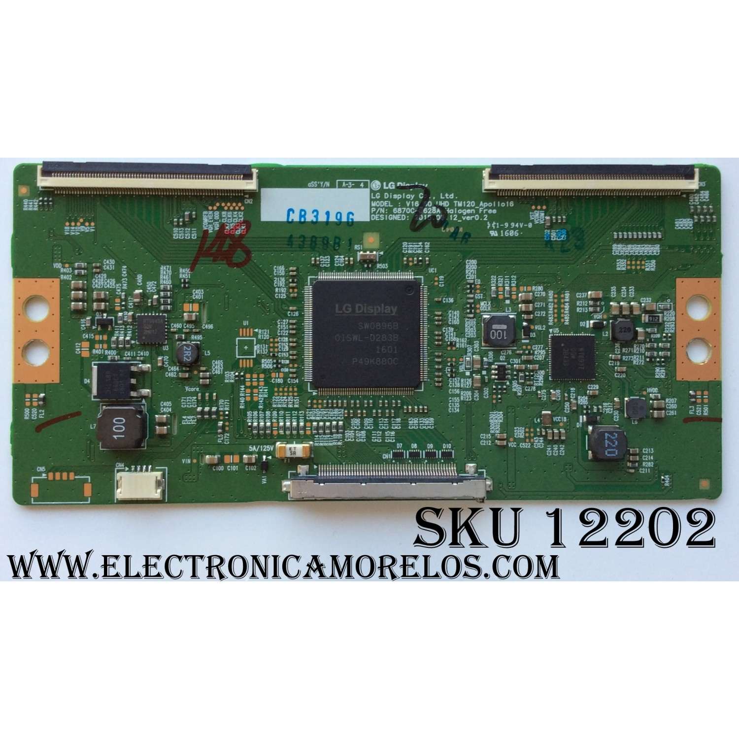 T-CON / LG 6871L-4389B / 4389B / 6870C-0628A / MODELO 60UH6550-UB.BUSWLJR	/PANEL LC600EGE (FJ)(M1)