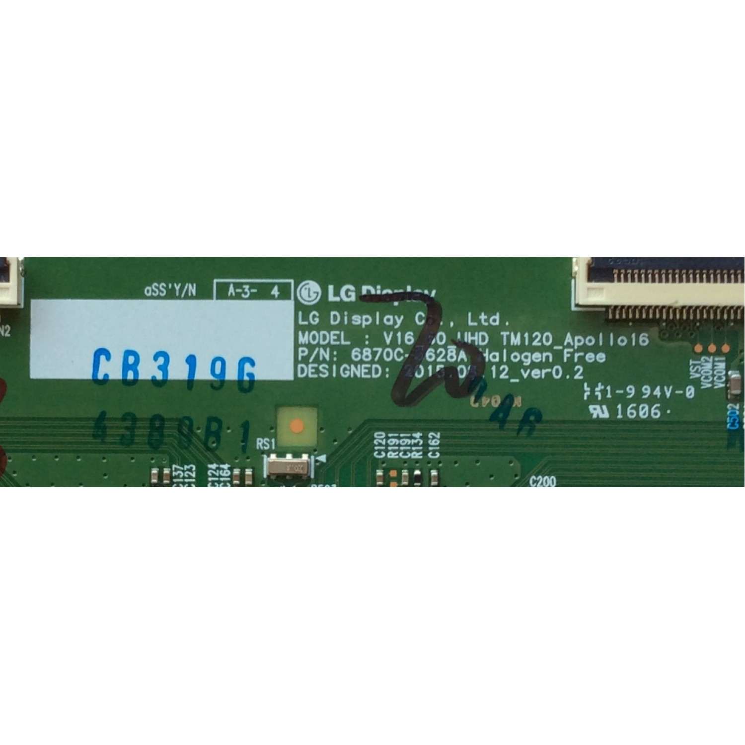T-CON / LG 6871L-4389B / 4389B / 6870C-0628A / MODELO 60UH6550-UB.BUSWLJR	/PANEL LC600EGE (FJ)(M1) - Imagen 2