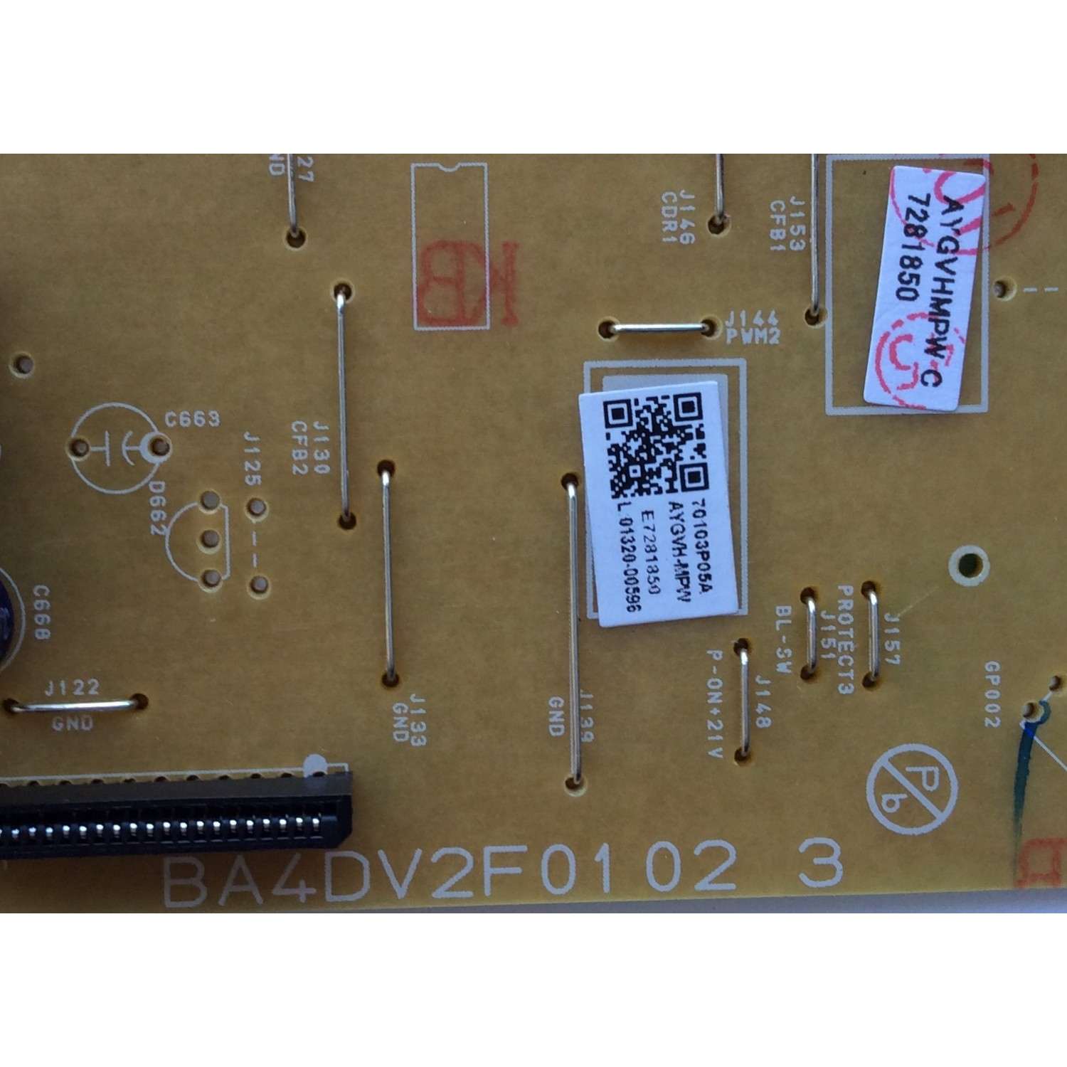 FUENTE DE PODER / SANYO AYGVHMPW / AYGVH-MPW / BA4DV2F0102 3 / MODELO FW43D25F B / PANEL U4DV3XH	 - Imagen 2
