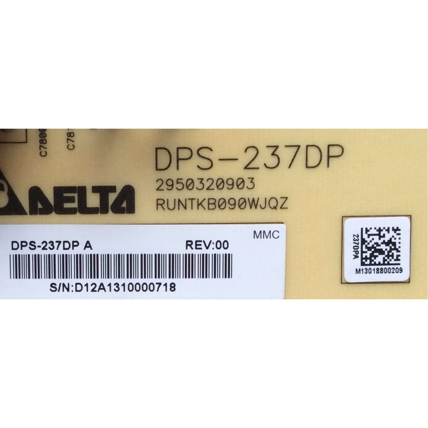 FUENTE DE PODER PARA TV SHARP / NUMERO DE PARTE RUNTKB090WJQZ / DPS-237DP / 2950320903 / DPS-237DP A / PANEL JE800D3GW50M / MODELOS LC-80C6500U / LC-80LE650U / LC-80LE657U - Imagen 2