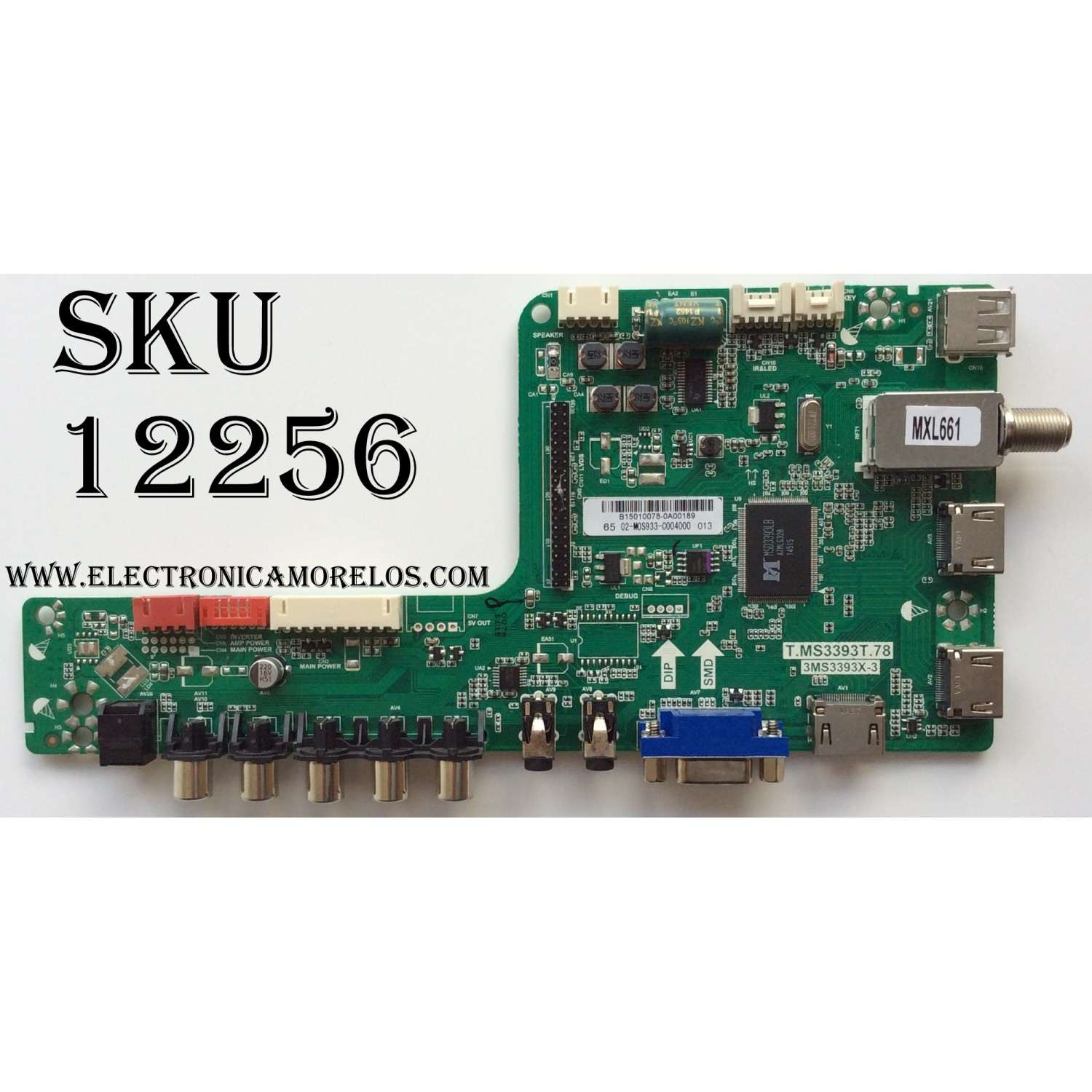 MAIN / SANYO B15010078 / T.MS3393T.78 / 3MS3393X-3 / 02-M0S933-C004000 / MODELO FW65D25T / V650HP1-PS6 REV.C1	