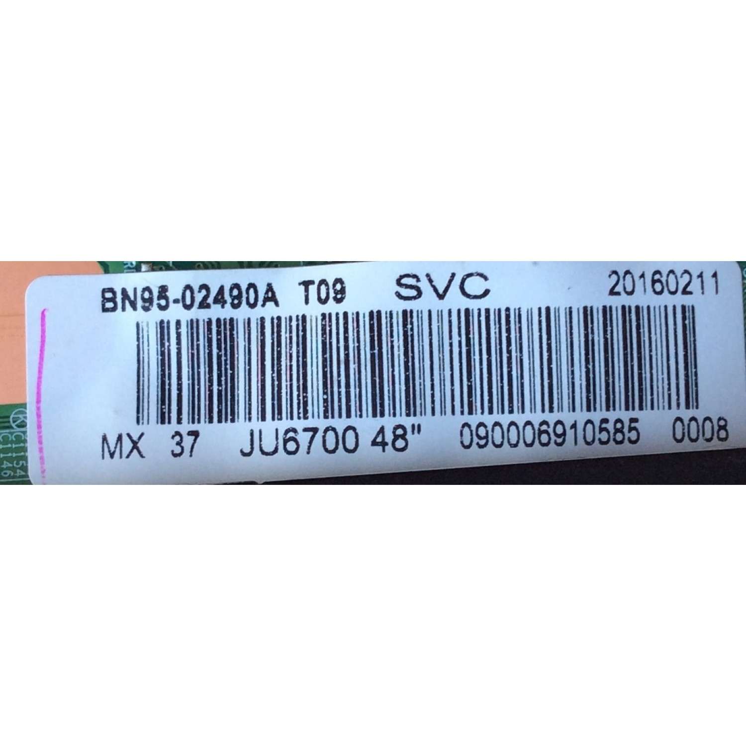 T-CON / SAMSUNG BN95-02490A / BN97-10322A / MODELO UN55KU6500FXZA FA01 / PANEL CY-WJ048HGLV8H HW20	 - Imagen 2