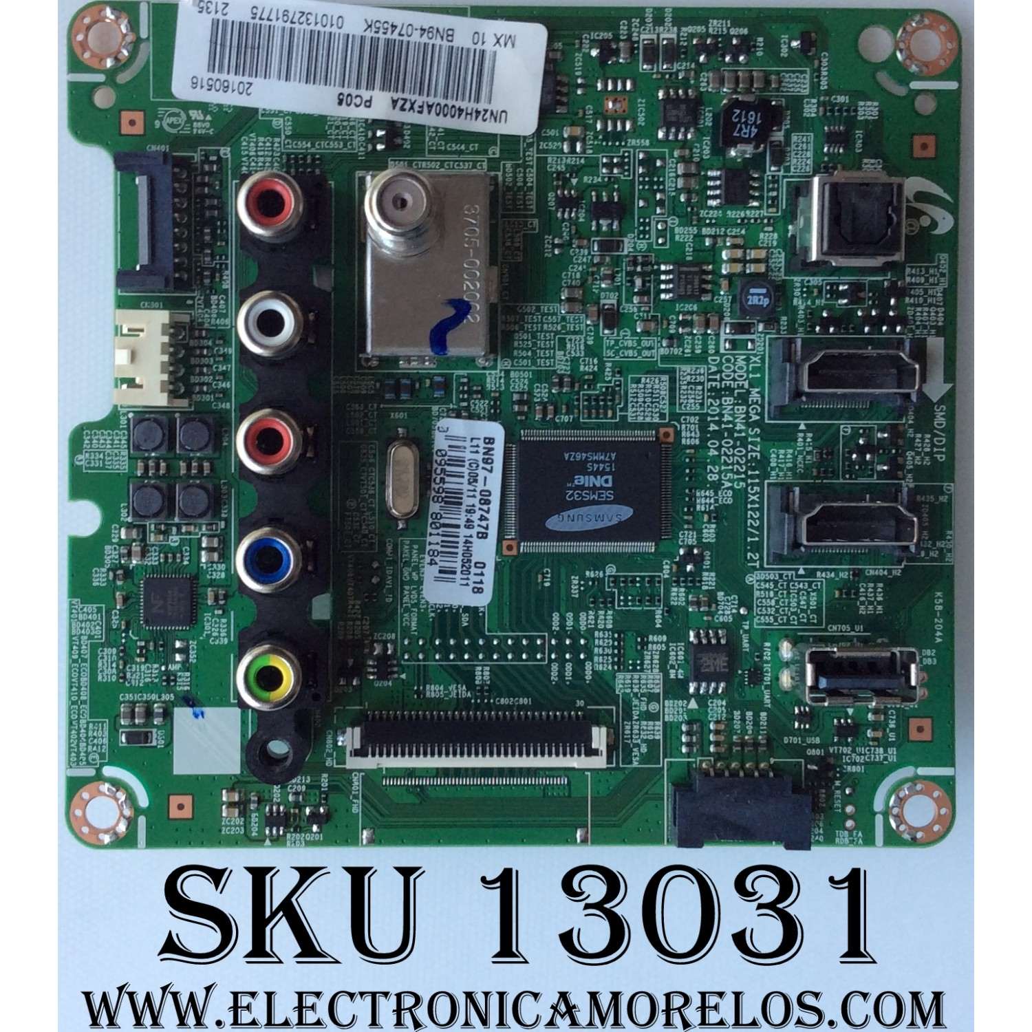 MAIN / SAMSUNG BN94-07455K / BN97-08747B / BN41-02215A / MODELO UN24H4000AFXZA IP01