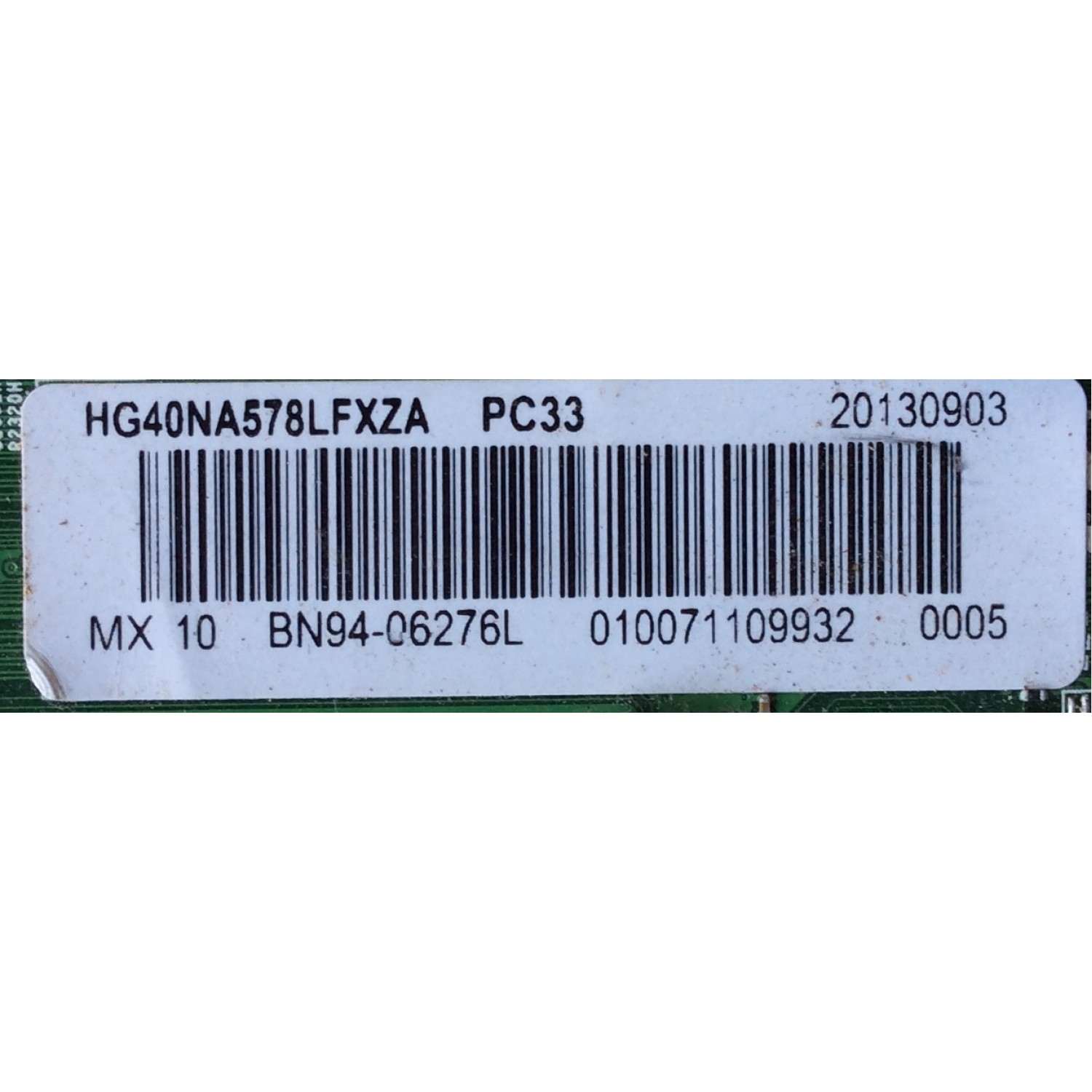 MAIN / SAMSUNG BN94-06276L / BN97-07153C / BN41-01819B / MODELO HG40NA578LFXZA HS04 / PANEL CY-DF400BGLV1H - Imagen 2