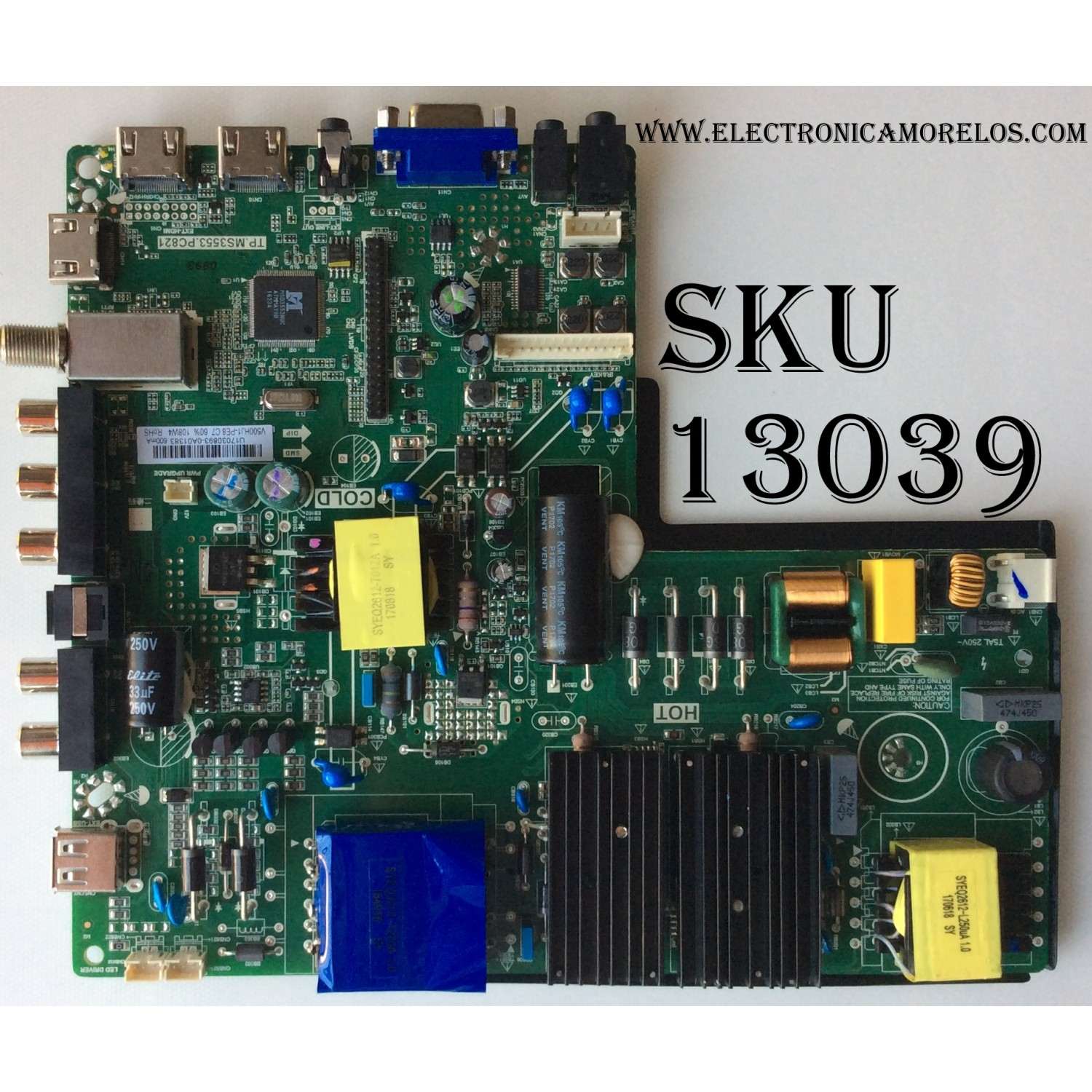 MAIN / FUENTE (COMBO) / PROSCAN U17030893 / AE0010909 / TP.MS3553.PC821 / MODELO PLDED5069-C / PANEL  V500HJ1-PE8 C7