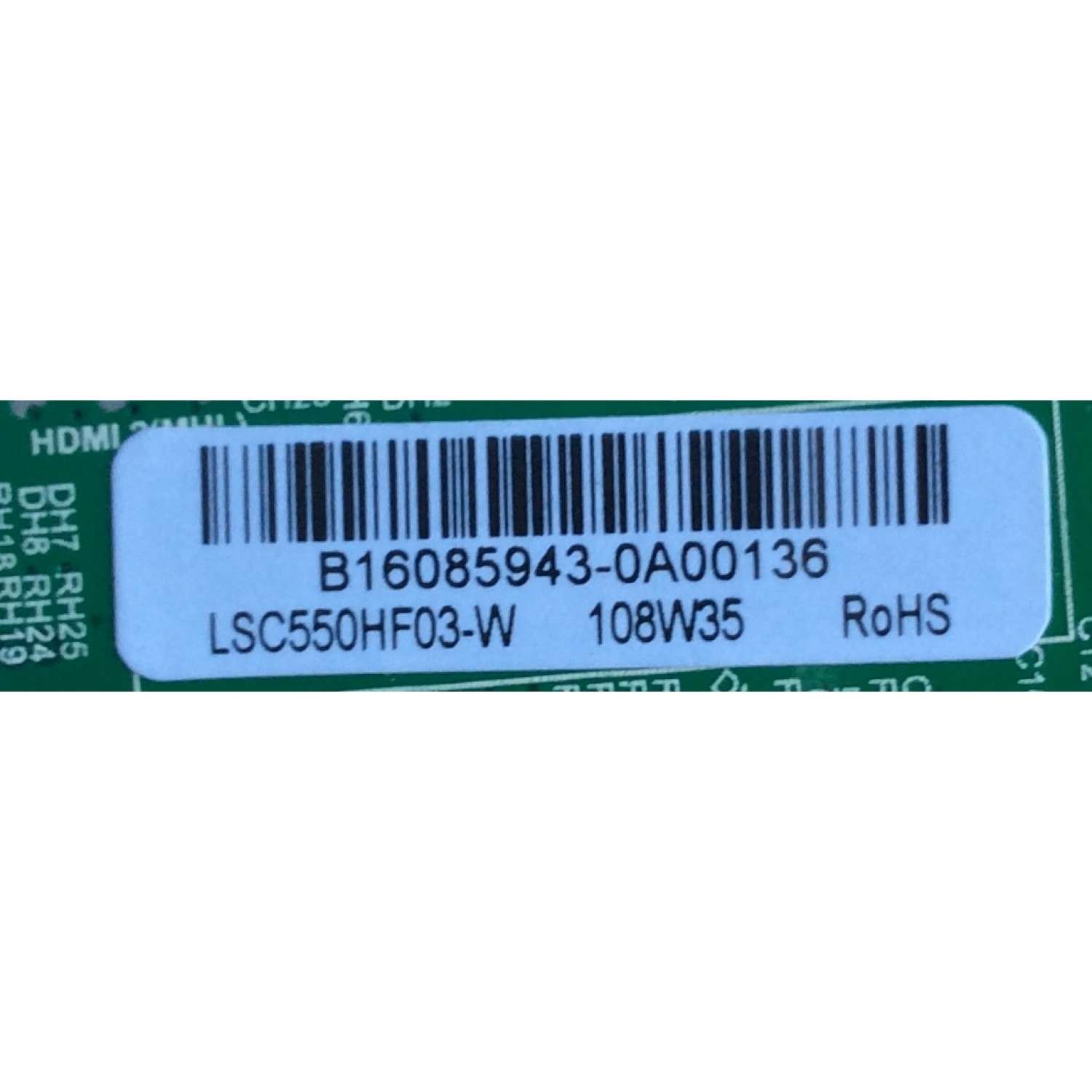 MAIN / AVERA B16085943 / TP.MS3393.PC821 / MODELO 55AER10 / PANEL  LSC550HF03-W - Imagen 2