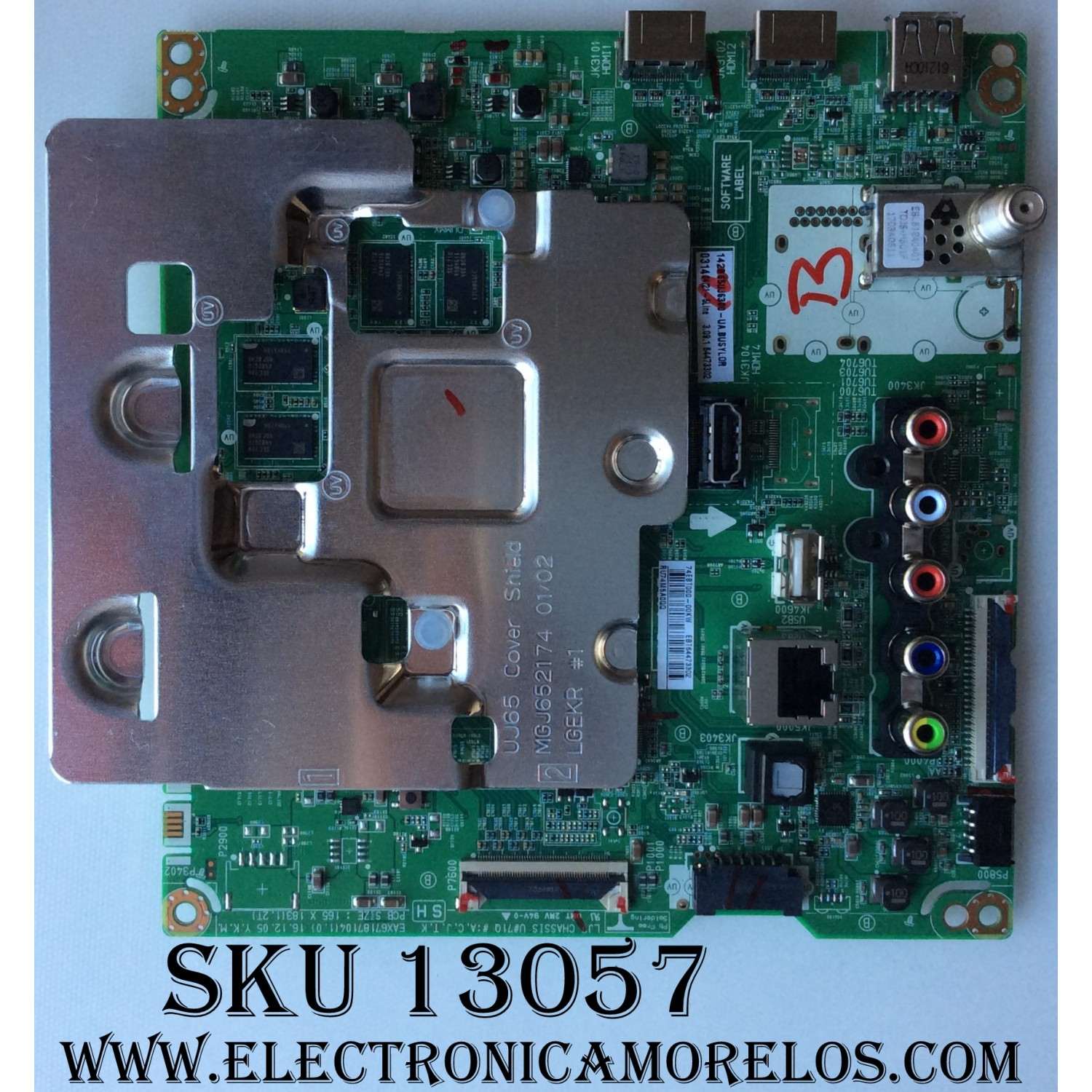 MAIN PARA TV LG / NUMERO DE PARTE EBT64473302 / EAX67187104 / EAX67187104(1.0) / 64473302 / PANEL NC650DGE-AAFX7 / DISPLAY LC650EGY (SK)(A5) / MODELO 65UJ6300-UA / 65UJ6300-UA.BUSYLOR