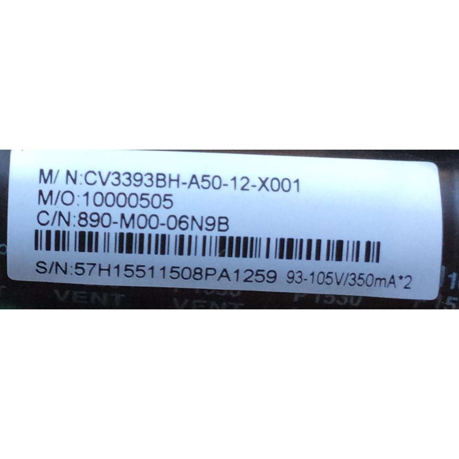 MAIN / FUENTE / ELEMENT 890-M00-06N9B / CV3393BH-A50 / CV3393BH-A50-12-X001 / MODELO ELEFT506  / PANEL T500HVN08.2 - Imagen 2