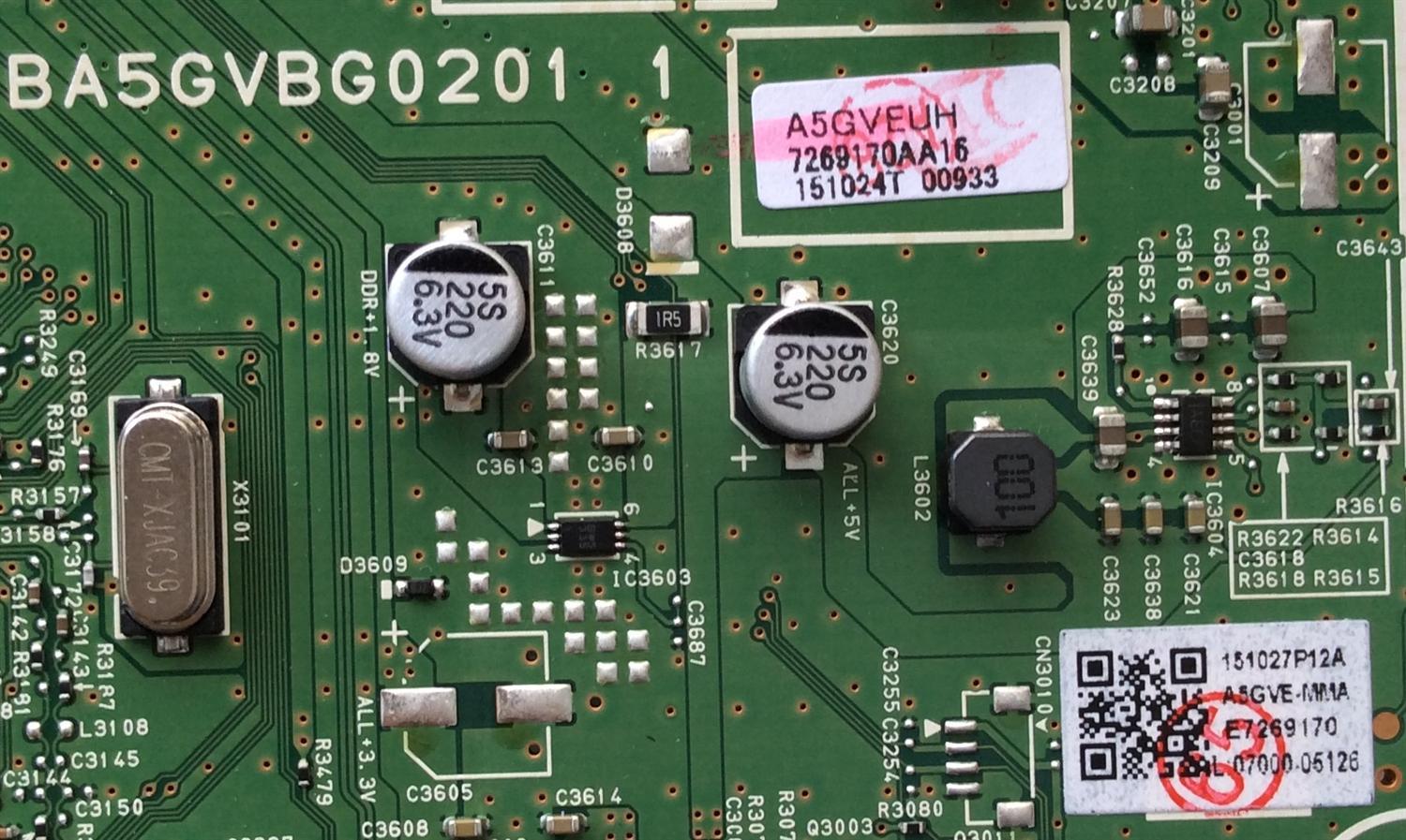 MAIN / SANYO A5GVEMMA-001 / A5GVEUH / BA5GVBG0201 1 / A5GVE-MMA / MODELO FW43D25F DS1 / PANEL U4DV0XH	 - Imagen 2