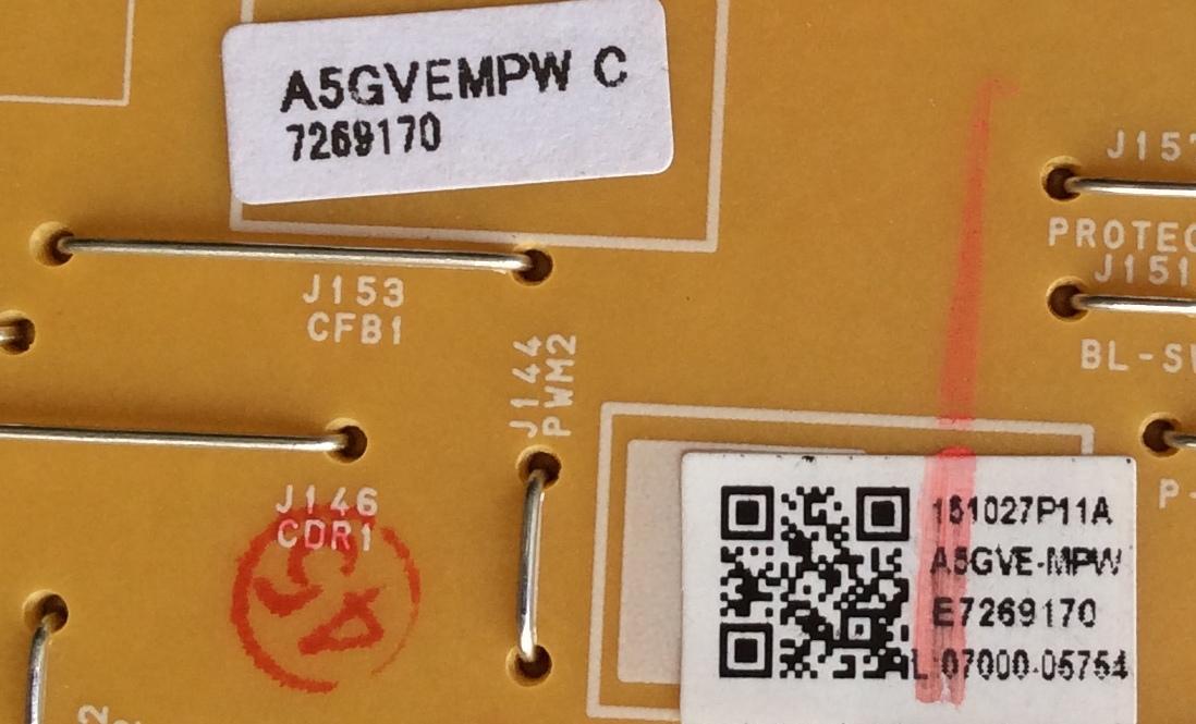 FUENTE DE PODER / SANYO A5GVEMPW-001 / A5GVEMPW / A5GVE-MPW / BA4DV2F0102 3 / MODELO FW43D25F DS1	 - Imagen 2