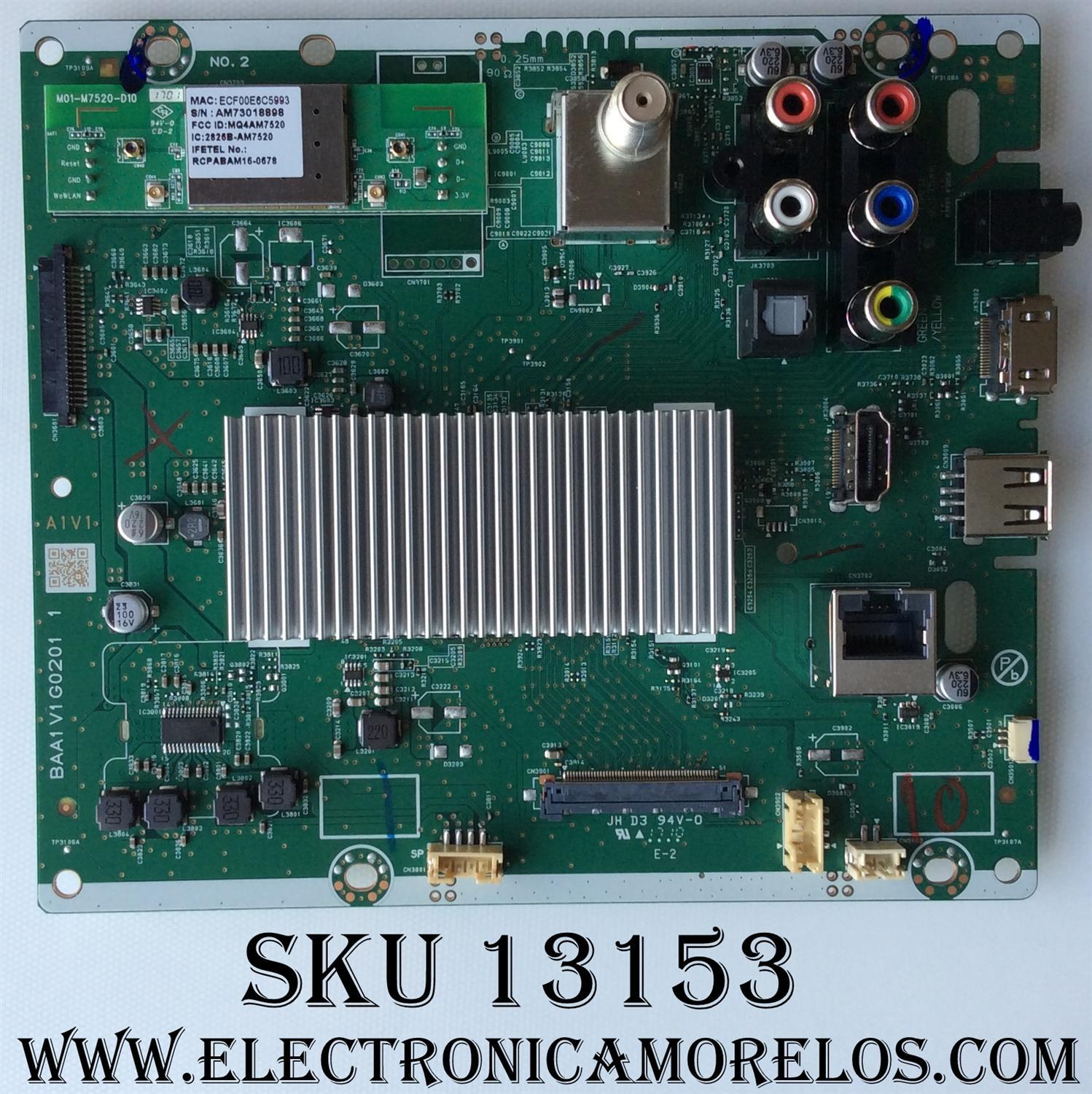 MAIN PARA TV PHILIPS AA1V1UT-43FL / AA1V1UT / BAA1V1G0201 1 / PANEL UADVOXT  / MODELO 43PFL4902/F7