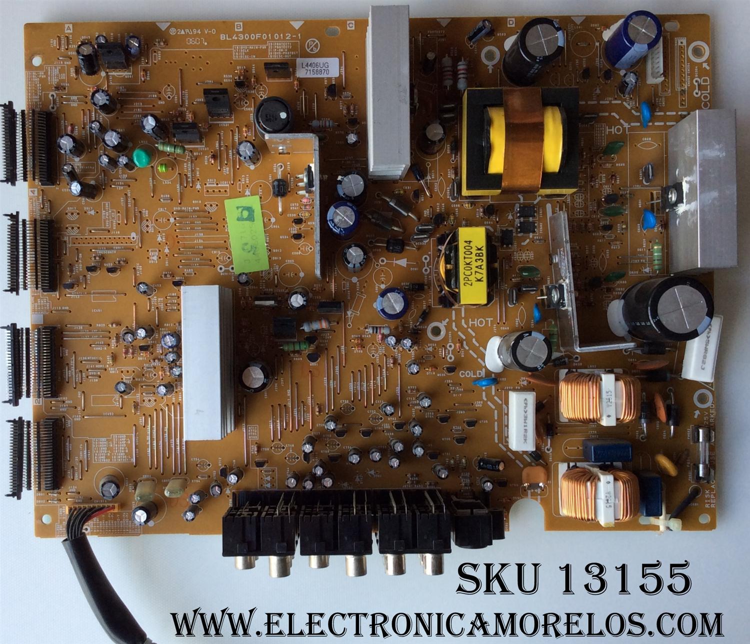 MAIN / EMERSON L4406UG / BL4300F01012-1 / ESA12534 / MODELO LC320EM8 / PANEL UD320XD 