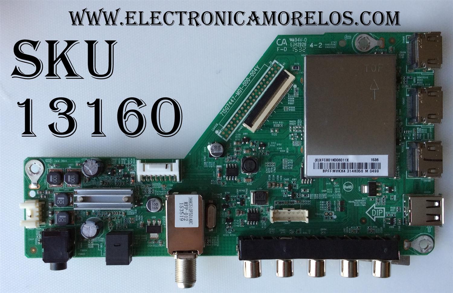 MAIN / SHARP 756TXFCB01K0060 / XFCB01K006 / 715G7447-M01-000-004Y / PANEL TPT500J1-HVN07.U  / DISPLAY T500HVN07.6 / MODELO LC-50LB370U