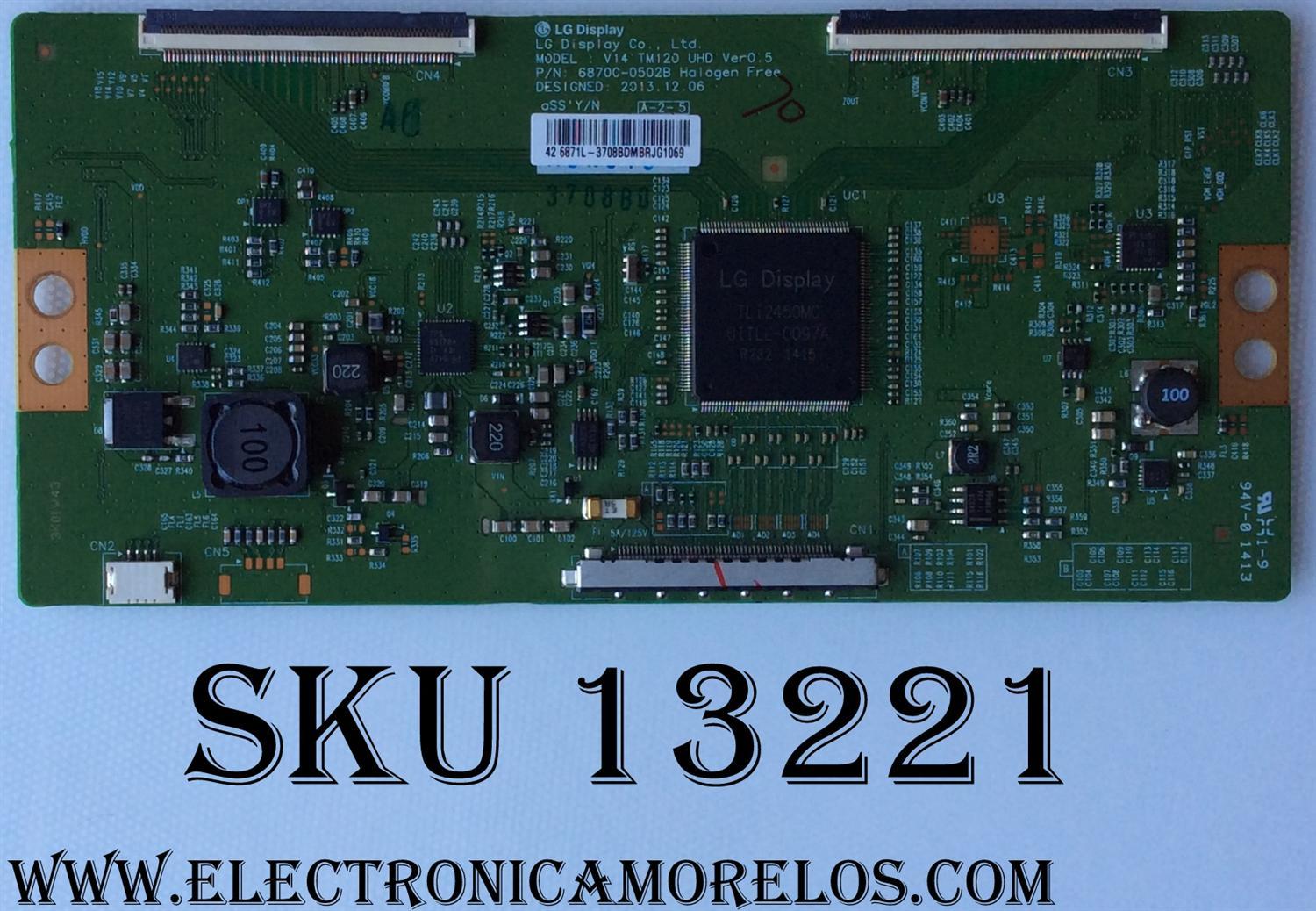 T-CON / CHANGHONG / 3708B / 6871L-3708B / 6870C-0502B / MODELO UD42YC5500UA	