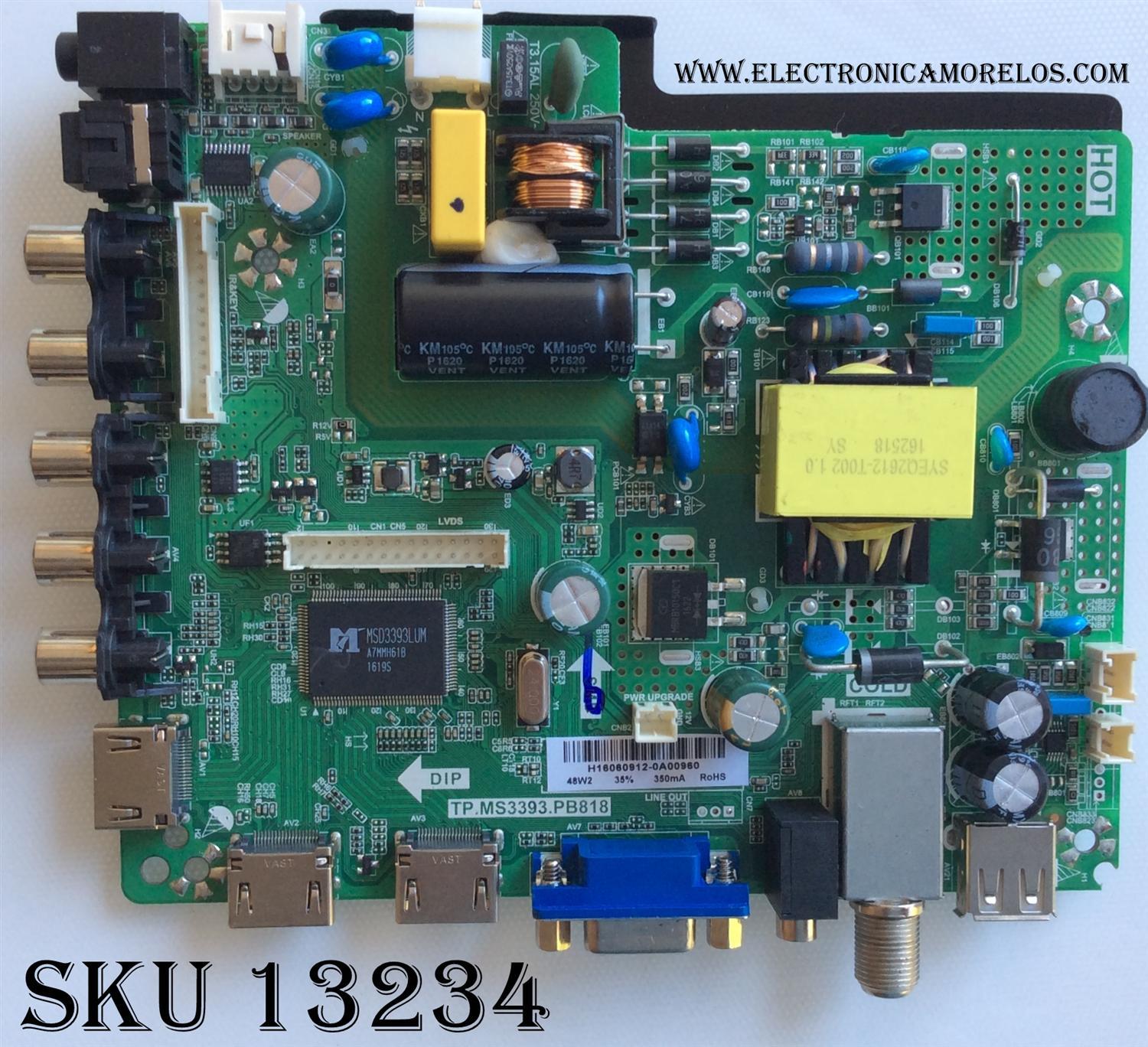 MAIN / FUENTE / ELEMENT 34016446 / H16060912 / TP.MS3393.PB818 / MODELO 48W2	