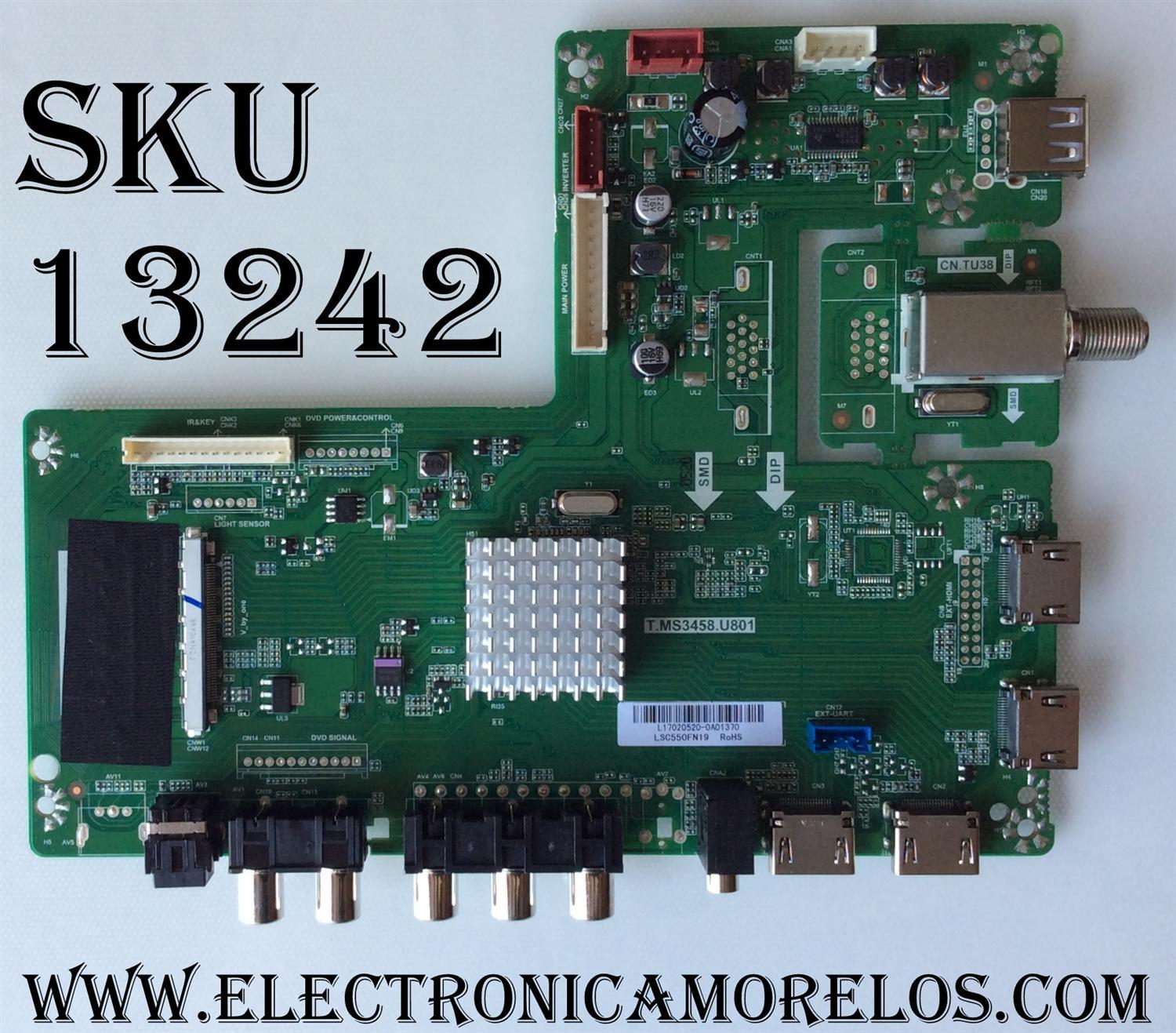 MAIN / SCEPTRE L17020520 / T.MS3458.U801 / MODELO U550CV-UMC / PANEL LSC550FN19	
