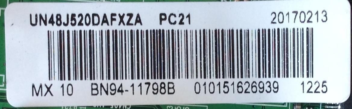 MAIN PARA TV SAMSUNG / NUMERO DE PARTE BN94-11798B / BN41-02307B / BN97-12660H / BN9411798B / PARTE SUSTITUTA BN94-11075K / PANEL CY-JJ048BGEV4H / MODELO UN48J520 / UN48J520DAFXZA ED04 - Imagen 2