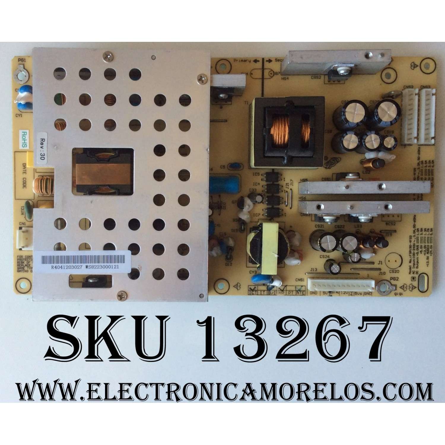 ADAPTADOR AC APD / NUMERO DE PARTE NB-65B19 / INPUT: 100-240 VAC - 1.6A 50/60HZ / OUTPUT: 19 VDC 3.42A / R43017 / P0DTR REV.A00	