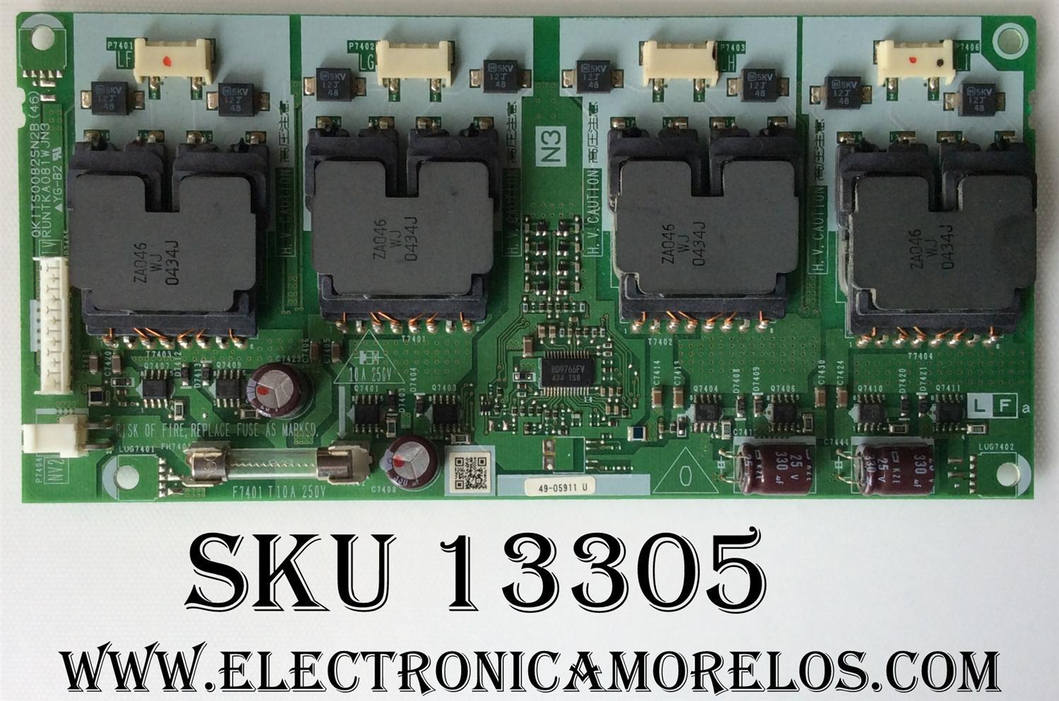 BACKLIGHT INVERSOR / SHARP RUNTKA081WJN3 / QKITS0082SN2B (46) / MODELO LC-37G4U	