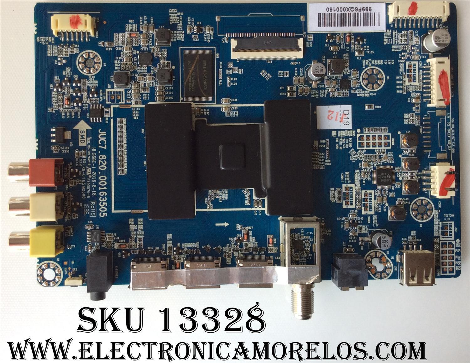 MAIN PARA TV HITACHI / 999F6Q / JUC7.820.00163505 / 999F6QX000160 / HLG68C-i / MODELO 50'' / 43'' 