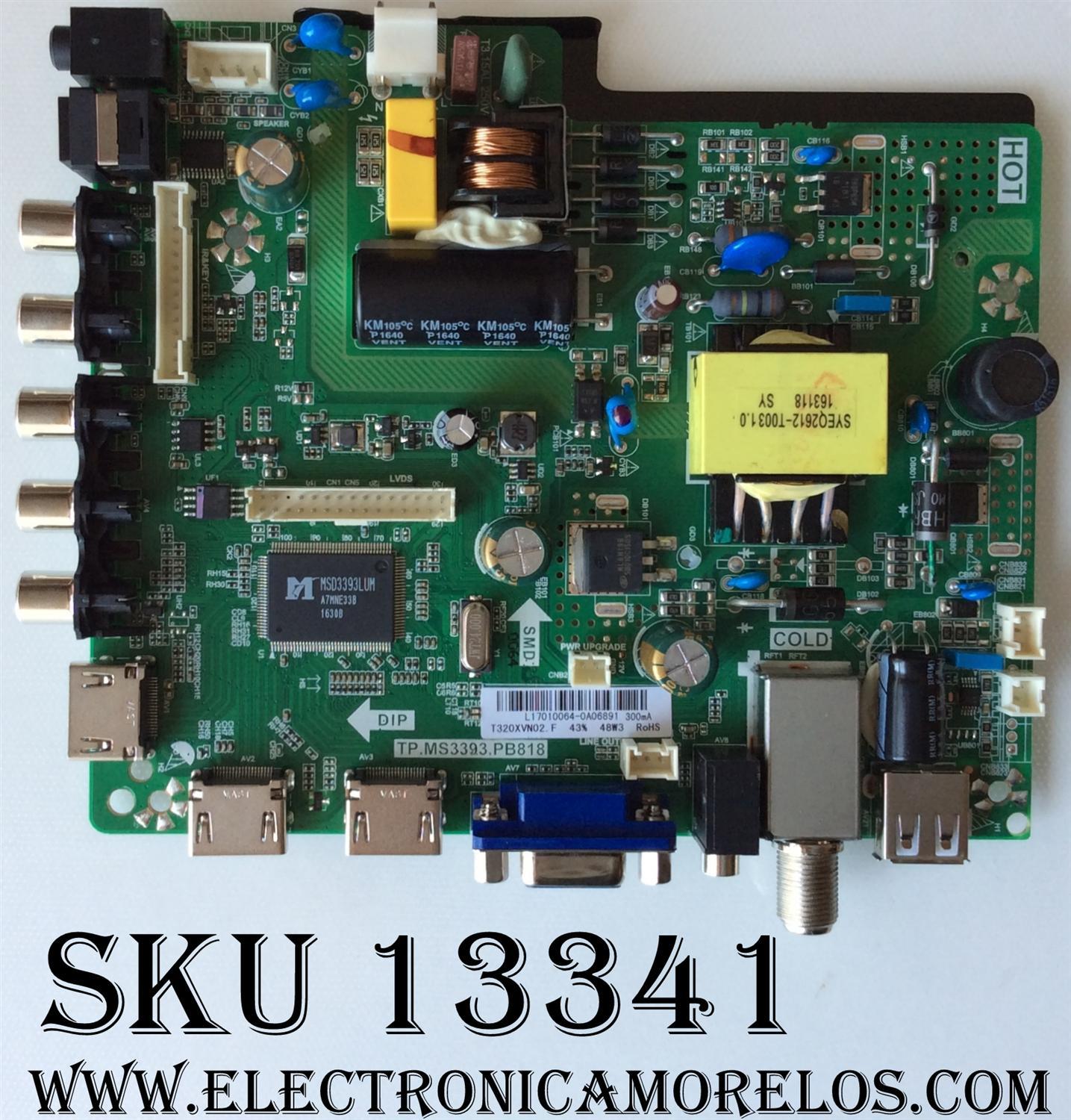 MAIN / ELEMENT L17010064 / TP.MS3393.PB818 / E17005-SY / 890-M00-03N61 / T320XVN02.F	