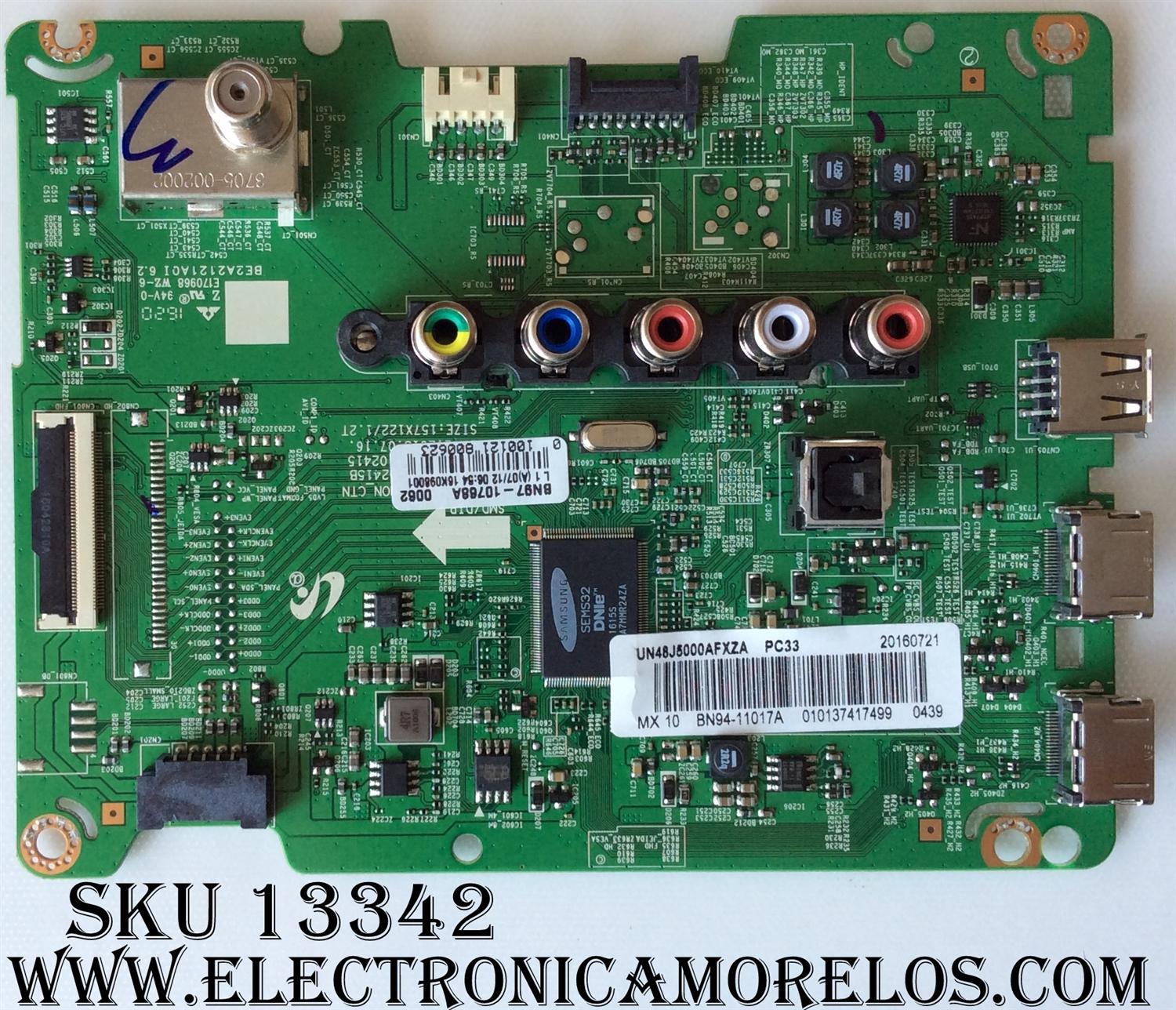 MAIN / SAMSUNG BN94-11017A / BN41-02415B / BN97-10768A / PARTES SUSTITUTAS BN94-09536F / BN94-11075A / BN94-11016A / BN94-09536G / BN94-11075B / PANEL´S HV480FHB-N40 / CY-JJ048BGEV4V/H / MODELOS UN48J5000AFXZC / UN48J5000AFXZA ED04