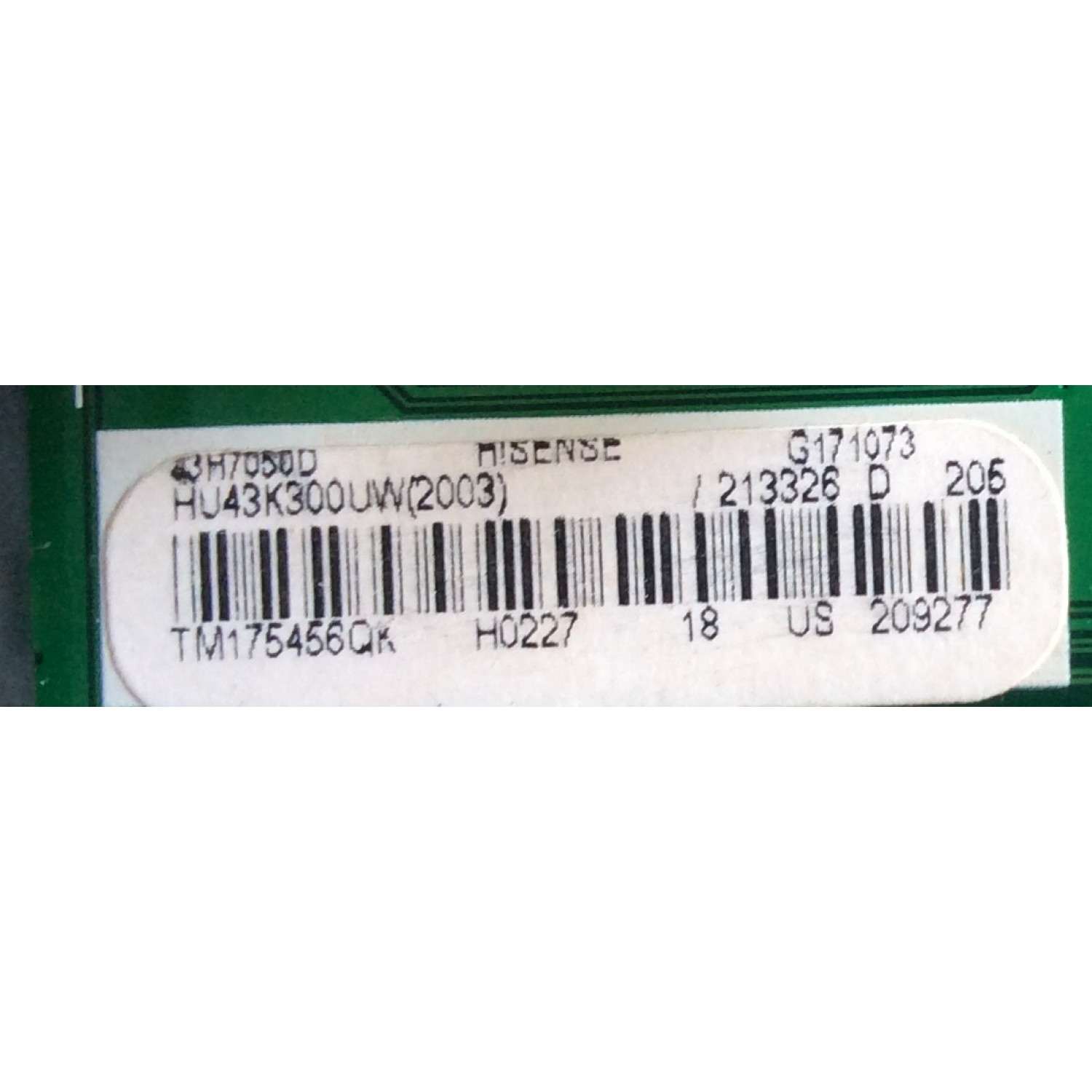 MAIN / HISENSE 213326 / RSAG7.820.6715/ROH / 209277A / HU43K300UW(2003) / PANEL HD426K3U51-T1\S3\GM\ROH / MODELO 43H7050D - Imagen 2