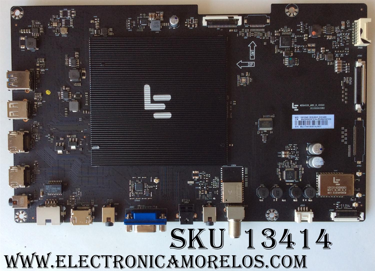 MAIN / LEECO 10012343 / MS6A938_MBN_B_H5000 / 203300003082 / 66J1744 / MODELO L554UCNN / PANEL TPT550U1-QVN05.U REV:S000M	
