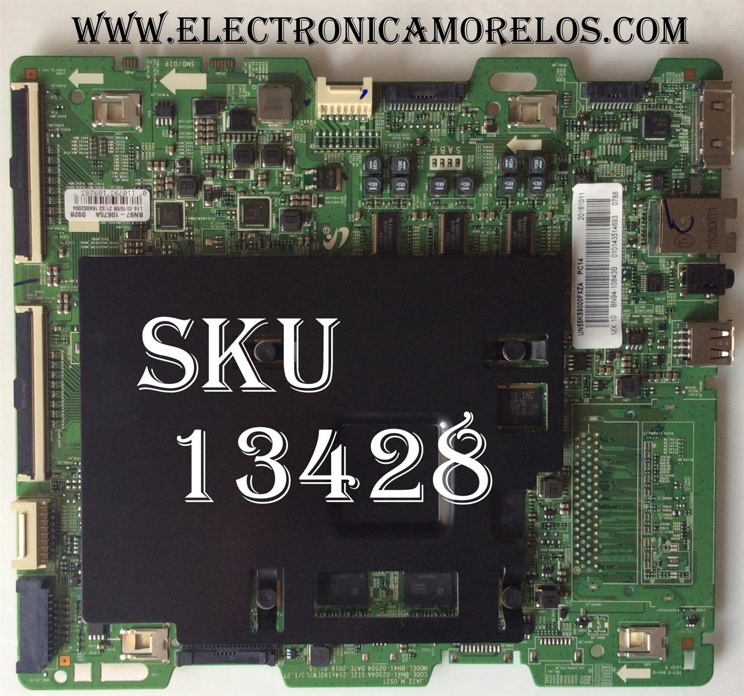 MAIN / SAMSUNG BN94-10843B / BN97-10675B / BN41-02504A / MODELO UN55MU6300FXZA FA01 / PANEL CY-QK055FLLV3H HW36	