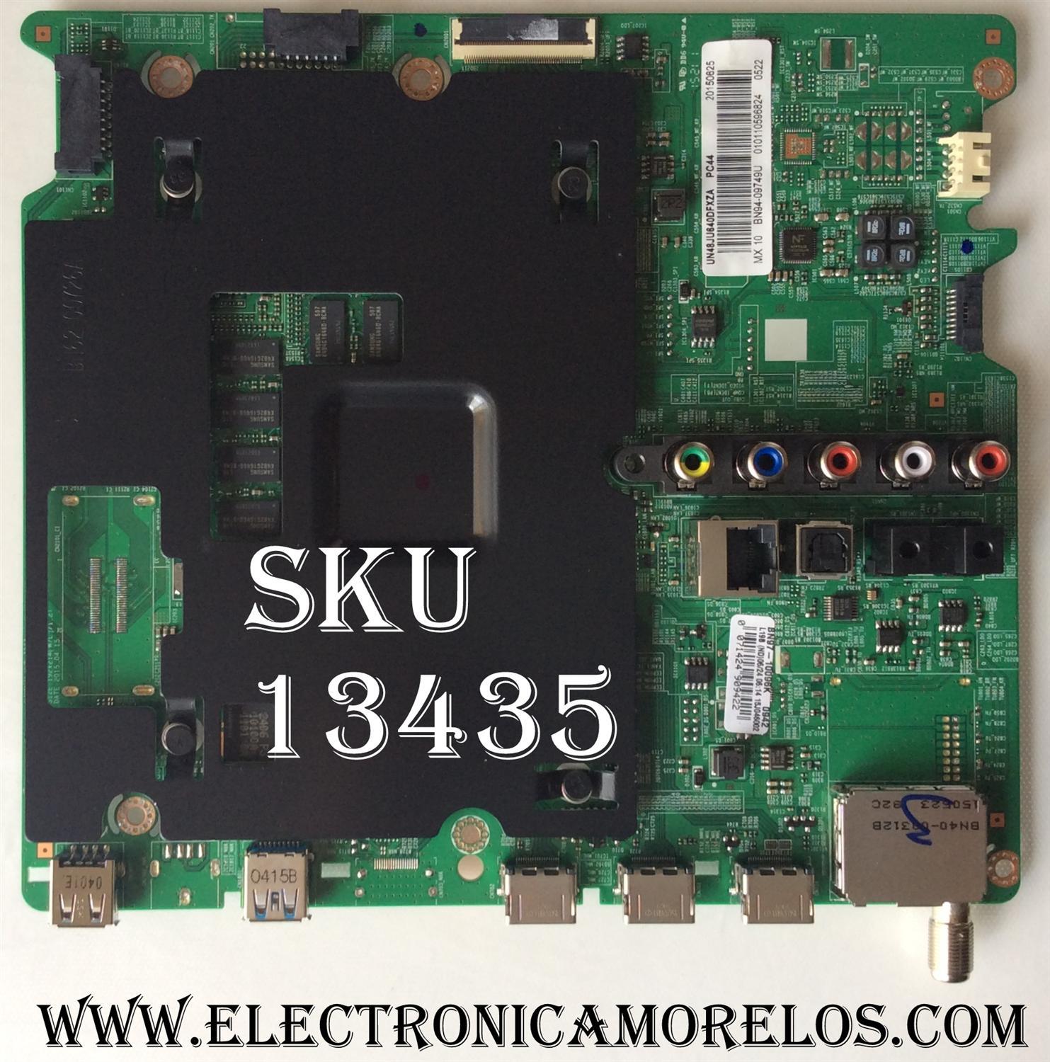 MAIN PARA TV SAMSUNG / NUMERO DE PARTE BN94-09749U / BN41-02443A / BN97-10096K / BN9409749U / PARTE SUSTITUTA BN94-10702Y / PANEL CY-GJ048HGLVBH / MODELO UN48JU640 / UN48JU640DFXZA UD01