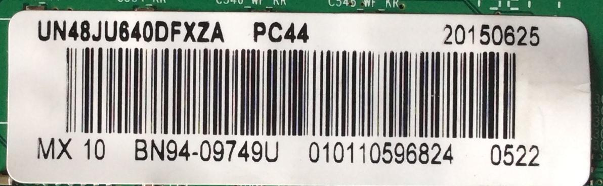 MAIN PARA TV SAMSUNG / NUMERO DE PARTE BN94-09749U / BN41-02443A / BN97-10096K / BN9409749U / PARTE SUSTITUTA BN94-10702Y / PANEL CY-GJ048HGLVBH / MODELO UN48JU640 / UN48JU640DFXZA UD01 - Imagen 2