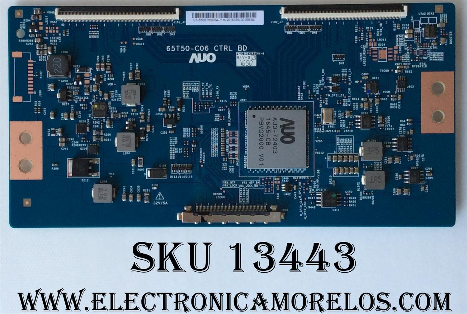 T-CON / HISENSE 5565T50C04 / 55.65.T06.C04 / 65T50-C06 / PANEL´S HE650K5U51-L1\S0\GM\ROH / HD650M5U51-B1\S0\GM\ROH / HD650M5U51\B1\S0\GM\ROH / HD650M3U51-B1\S0\GM\ROH / MODELO 65H6D