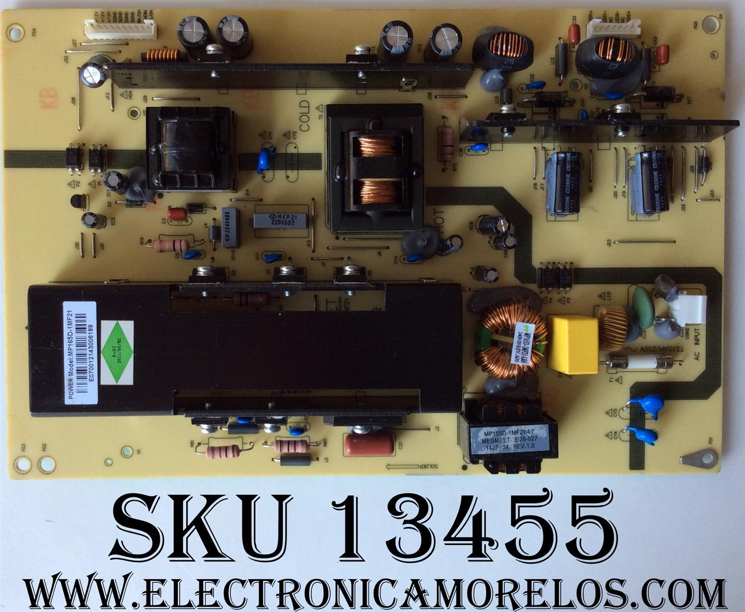 FUENTE DE PODER / HITACHI 850068443 / MP165D-1MF21 / MODELO LE50H508 /\ LE46H508	