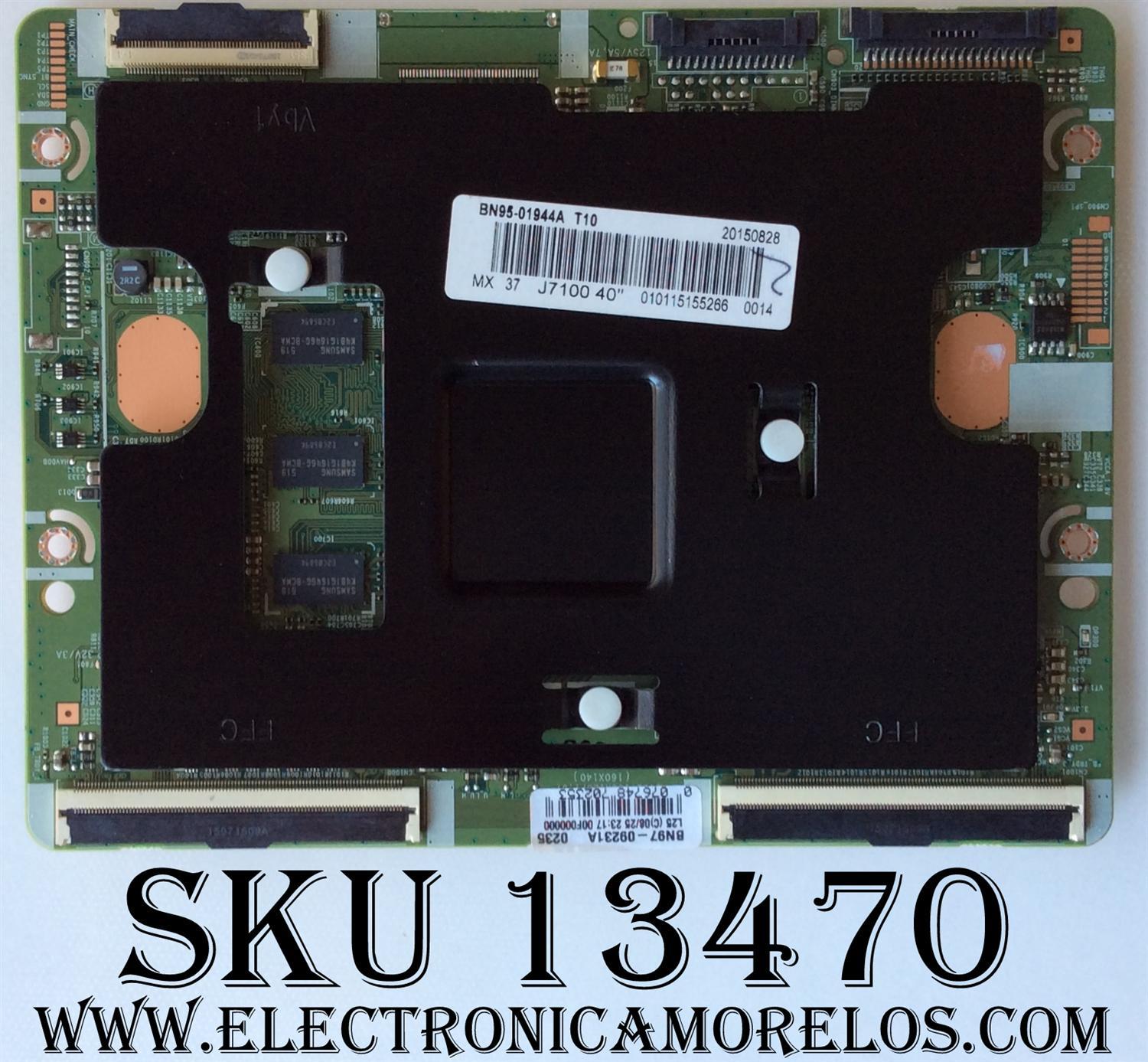 T-CON PARA TV SAMSUNG / NUMERO DE PARTE BN95-01944A / BN41-02297A / BN97-09231A / PANEL CY-GJ040FLLV1H / MODELOS UN40JU7100 / HG40ED890UBXEN / HG40ED890UBXXU / UA40JU7000 / UE40JU7000 / UE40JU7002 / UE40JU7005 / UE40JU7080 / UE40JU7090