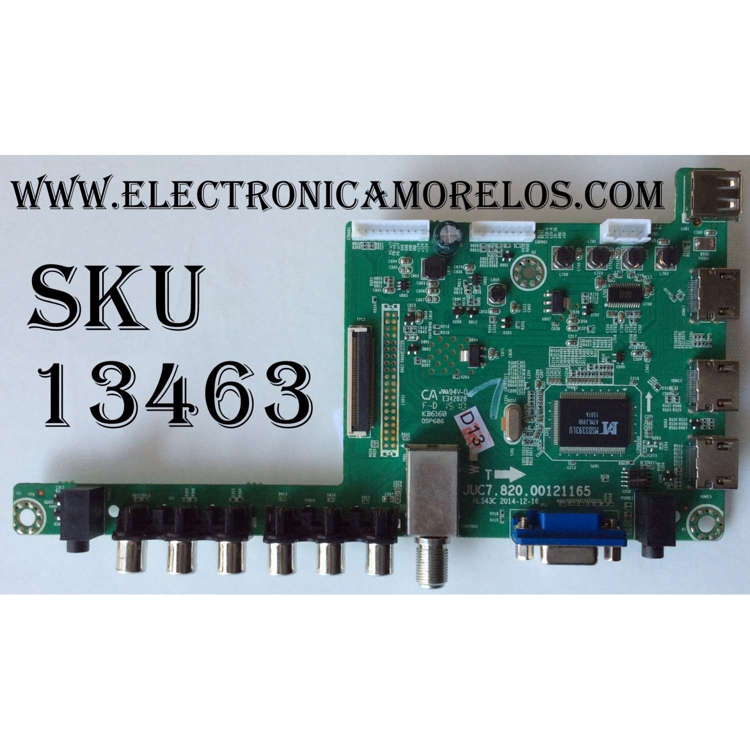 MAIN / HITACHI 999A5C / 850121538 / JUC7.820.00121165 / HLS43C / PANEL C550F14-E6-H / MODELOS LE49A509 / 