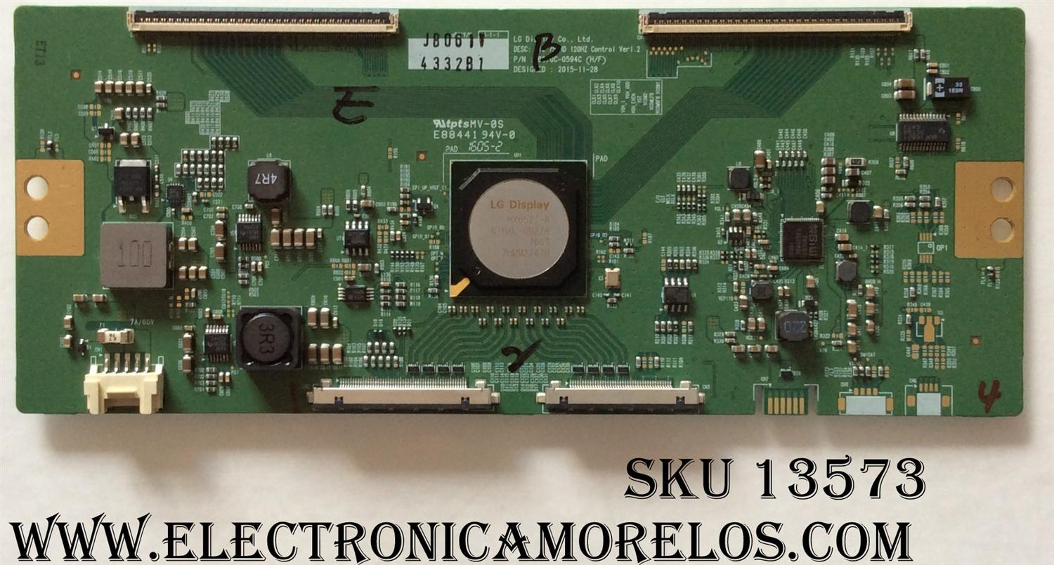 T-CON / LG 6871L-4332B / 4332B1 / 6870C-0594C / MODELO 75UH6550 BUSWLJR / PANEL LC750WQF(FJ)(M1)	
