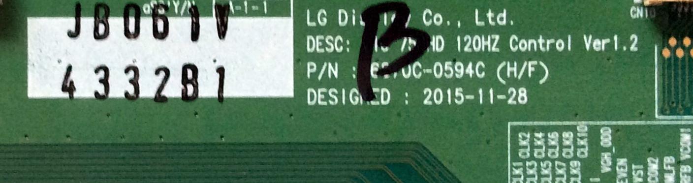 T-CON / LG 6871L-4332B / 4332B1 / 6870C-0594C / MODELO 75UH6550 BUSWLJR / PANEL LC750WQF(FJ)(M1)	 - Imagen 2