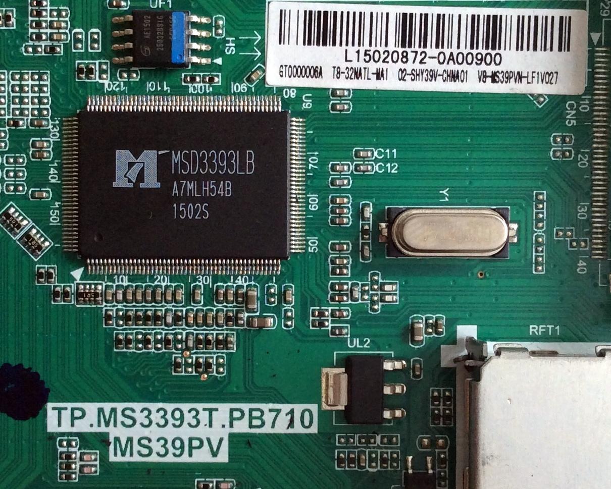 MAIN / FUENTE (COMBO) TCL   L15020872 / TP.MS3393T.PB710 / MS39PV / GT0000006A / T8-32NATL-MA1 / 02-SHY39V-CHNA01 / V8-MS39PVN-LF1V027 / MODELO 32B2800LCAA	 - Imagen 2