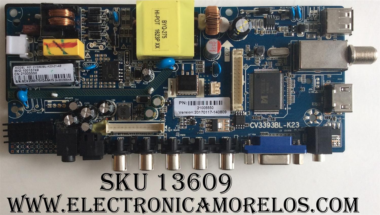 MAIN / FUENTE / (COMBO) / ELEMENT 21005550 / CV3393BL-K23 / CV3393BL-K23-21-A8 / MODELO ELEFT195	