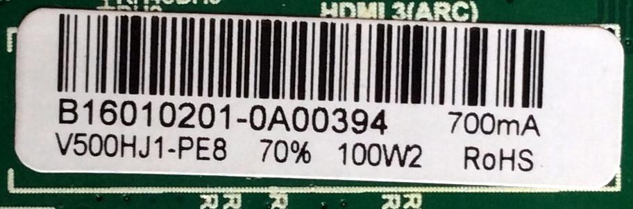 MAIN / FUENTE / (COMBO) PROSCAN / RCA B16010201 / TP.MS3393.PC822 / ST1601A / PANEL V500HJ1-PE8	 - Imagen 2