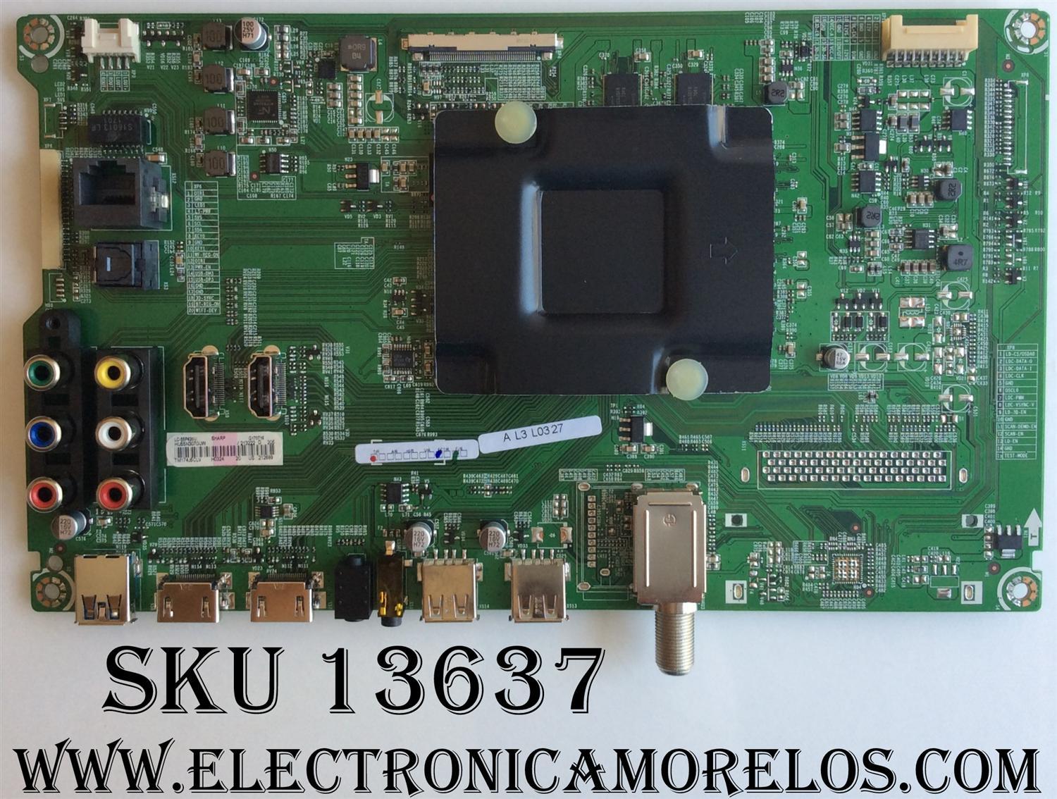 MAIN / SHARP 213222 / RSAG7.820.6715/ROH / 212689 / HU55N3070UW / PANEL HD550K3U82-K1\S3\GM\ROH 212684/ MODELO LC-55P620U