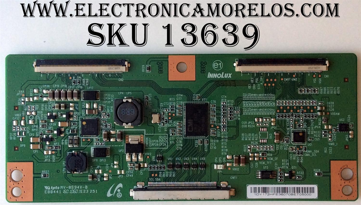 T-CON RCA / E88441 / V500HJ3-CPE1 / MODELO LED50B45RQ / PANEL V500HJ3-PE1-12V	