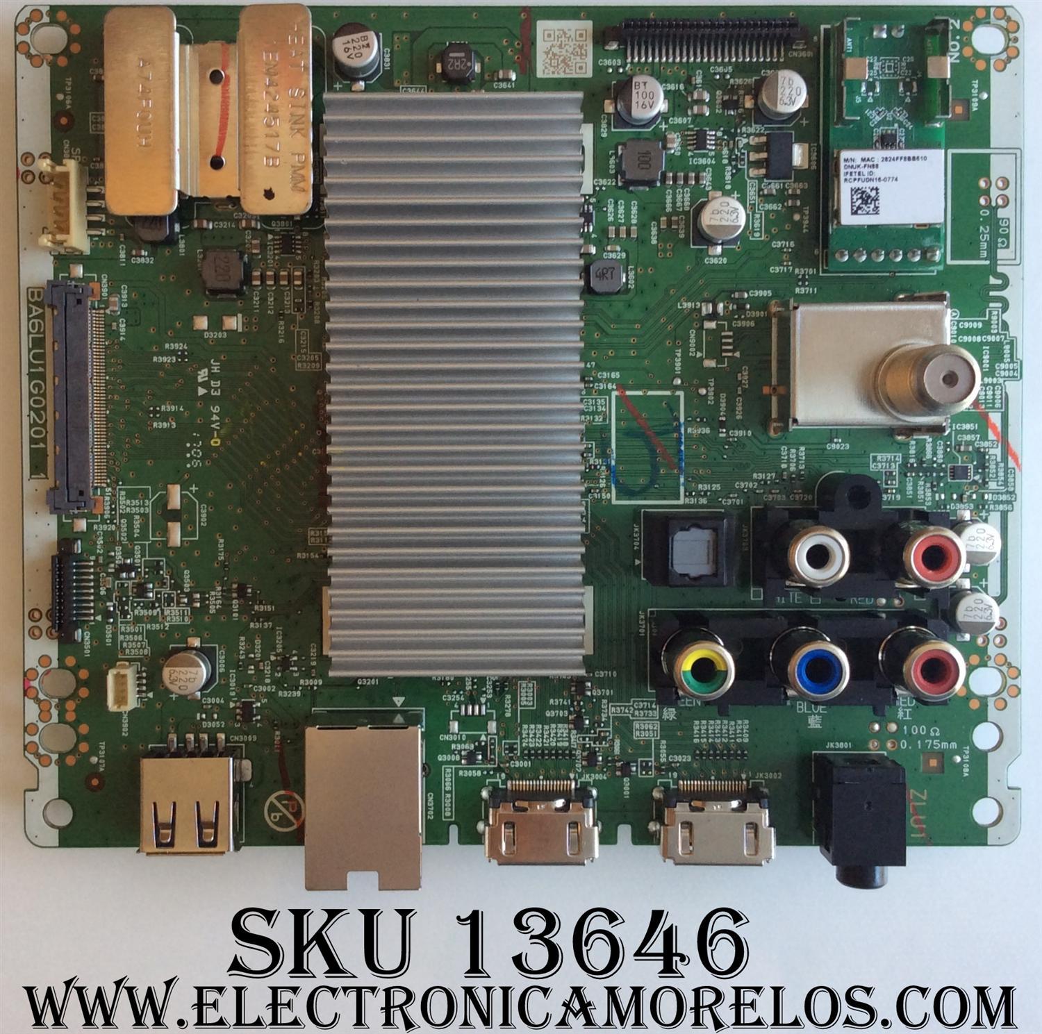 MAIN / MAGNAVOX AZLU1UT / BA6LU1G0201 1 / MODELO 50MV336X/F7 B ME2 / PANEL U6AU0XT	