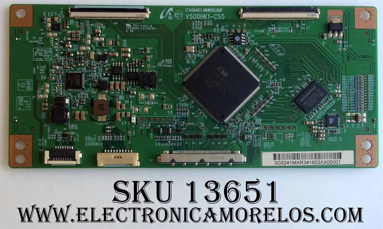 T-CON / SANYO 3G5241MAR / V500HK1-CS5 / MODELO FVF5044 P50F44-00	