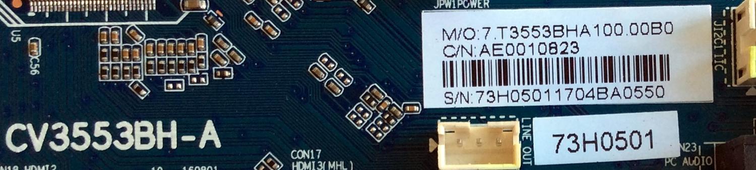MAIN / RCA 73H0501 / AE0010823 / CV3553BH-A / MODELO RLED6090	 - Imagen 2