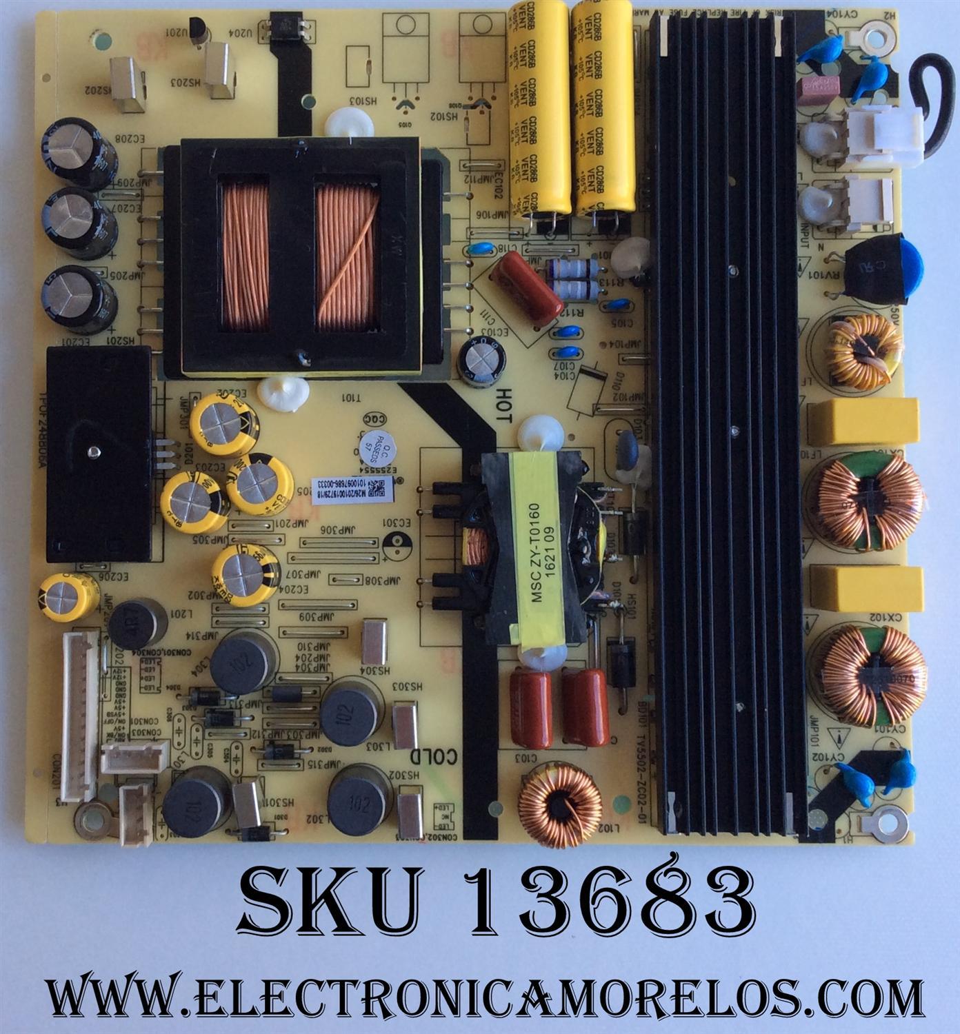 FUENTE DE PODER / JVC 1010097686 / 1POF248806A / M26/2010019729/18 / MODELO LT-55UE76	