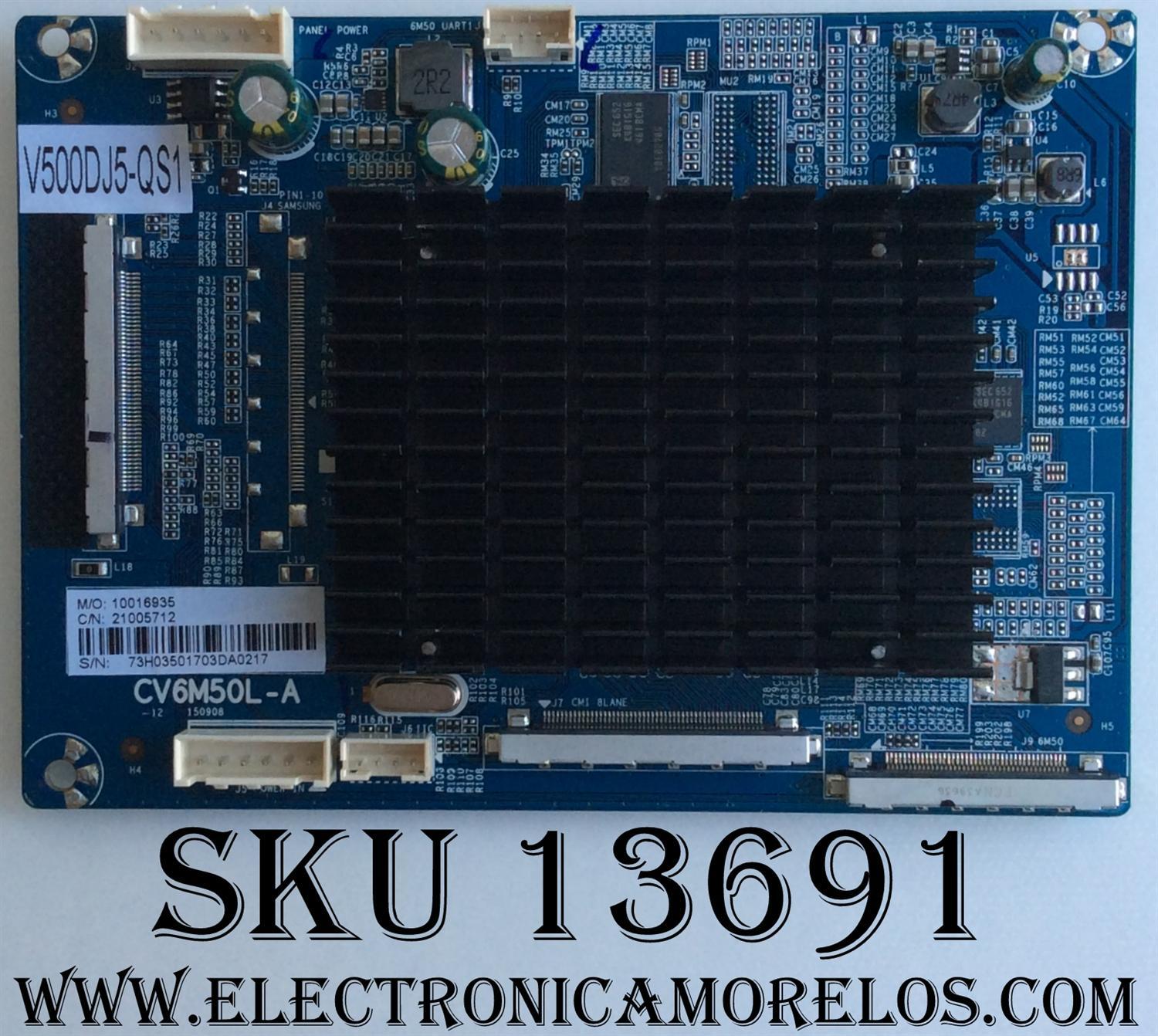 TARGETA INTERFACE / PANASONIC 73H0350 / CV6M50L-A / 10016935 / 21005712 / MODELO TC-50CX4 / PANEL V500DJ5-QS1