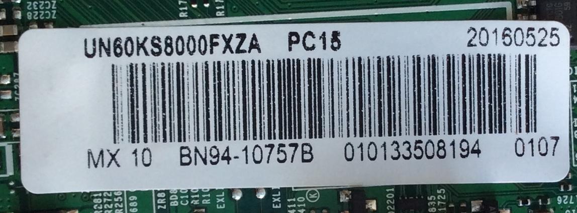 MAIN PARA TV SAMSUNG / NUMERO DE PARTE BN94-10757B / BN97-10623N / BN41-02504A / BN9410757B / PARTE SUSTITUTA BN94-10757A / BN94-10757P / PANEL CY-QK060FLSV1H / MODELO UN60KS8000 / UN60KS8000FXZA EA01 - Imagen 2