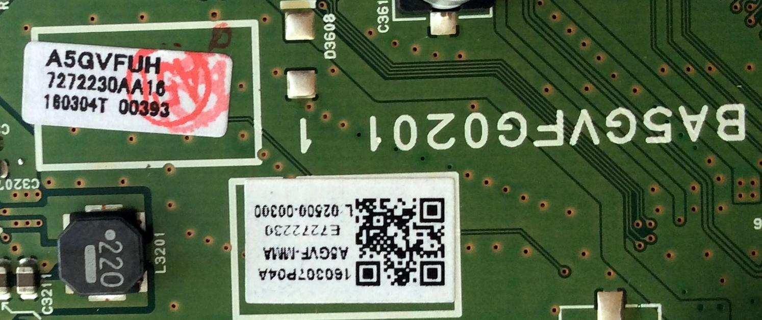 MAIN / SANYO A5GVFMMA-001 / BA5GVFG0201 1 / A5GVF-MMA / A5GVFUH / MODELO FW43D25F DS2 / PANEL U4DV0XH - Imagen 2